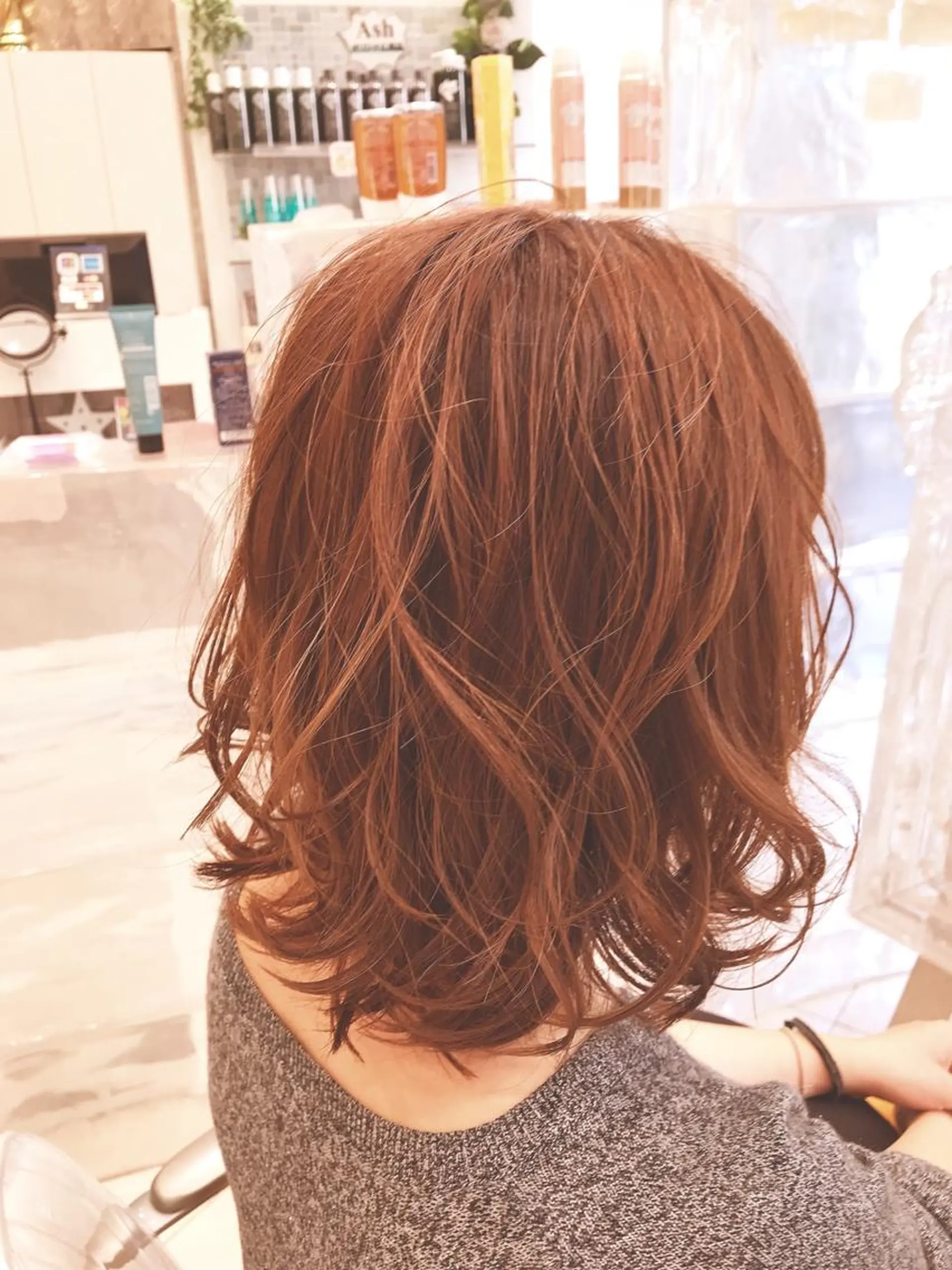 ミディアム カット パーマ トリートメント 田中 慎也のヘアスタイル