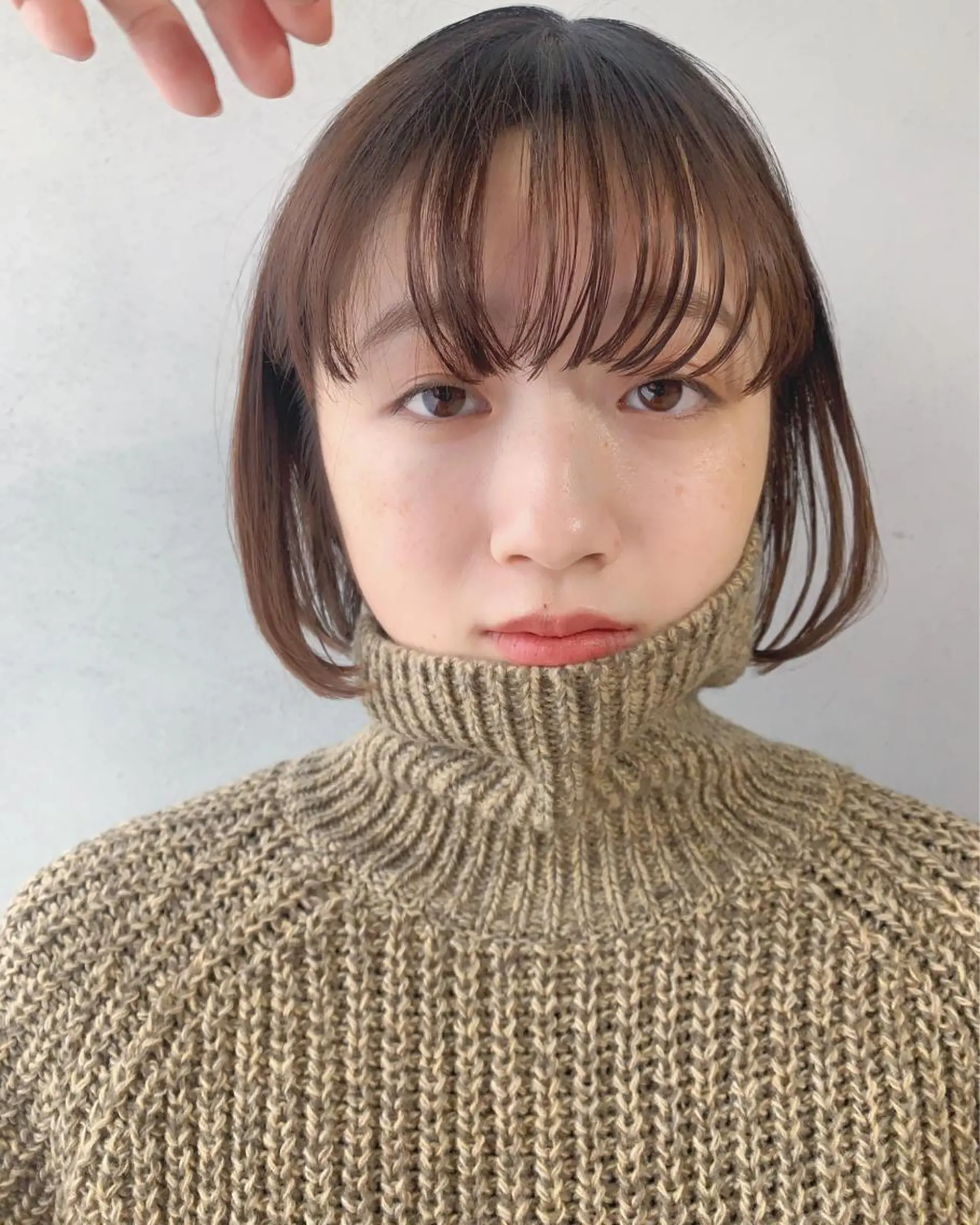 ショート カラー ボブパーマコテ巻き風 パーマNo1深江秀平のヘアスタイル