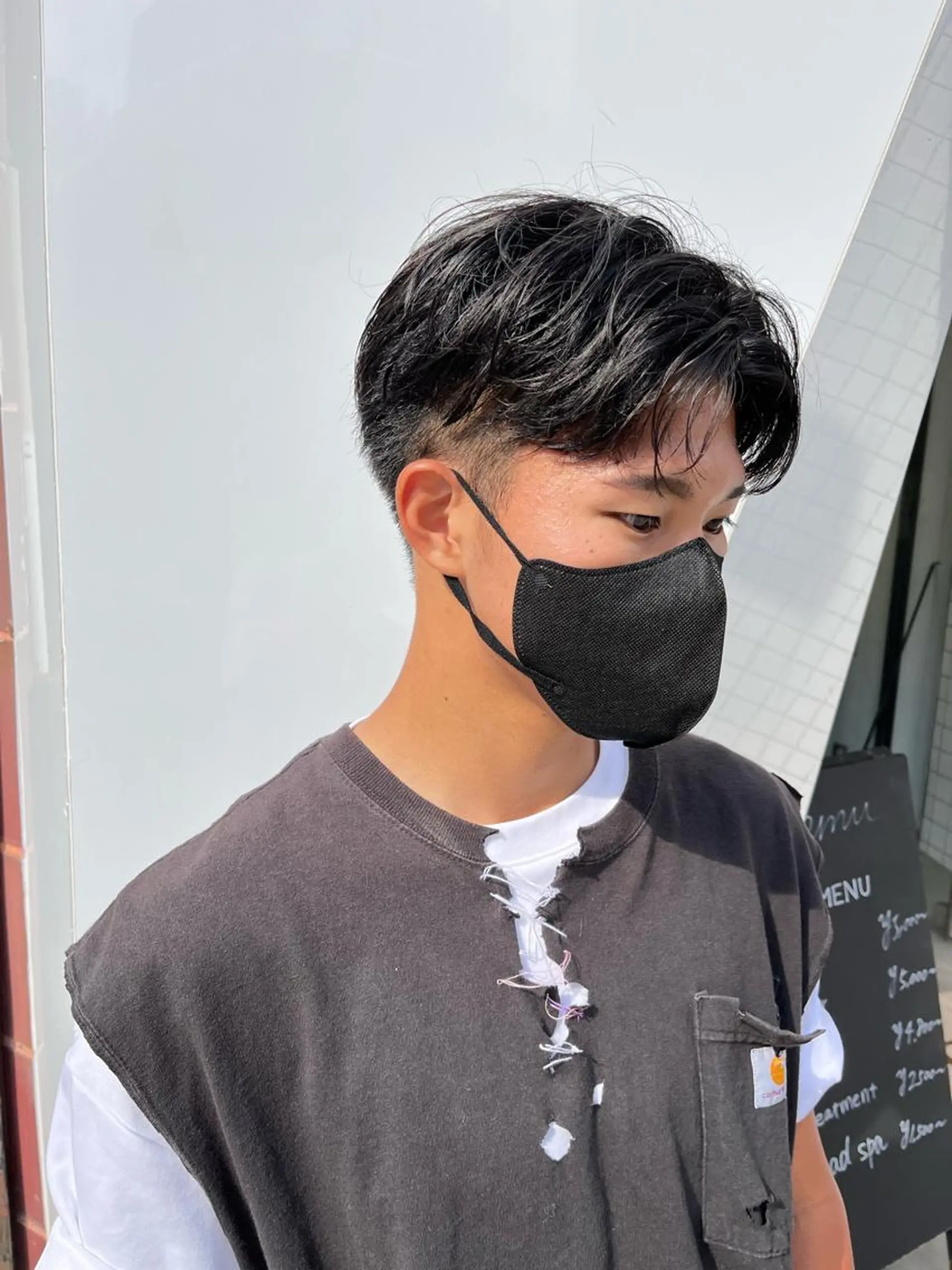 ショート メンズ 武井　弘希 ブリーチなしカラー✨のヘアスタイル