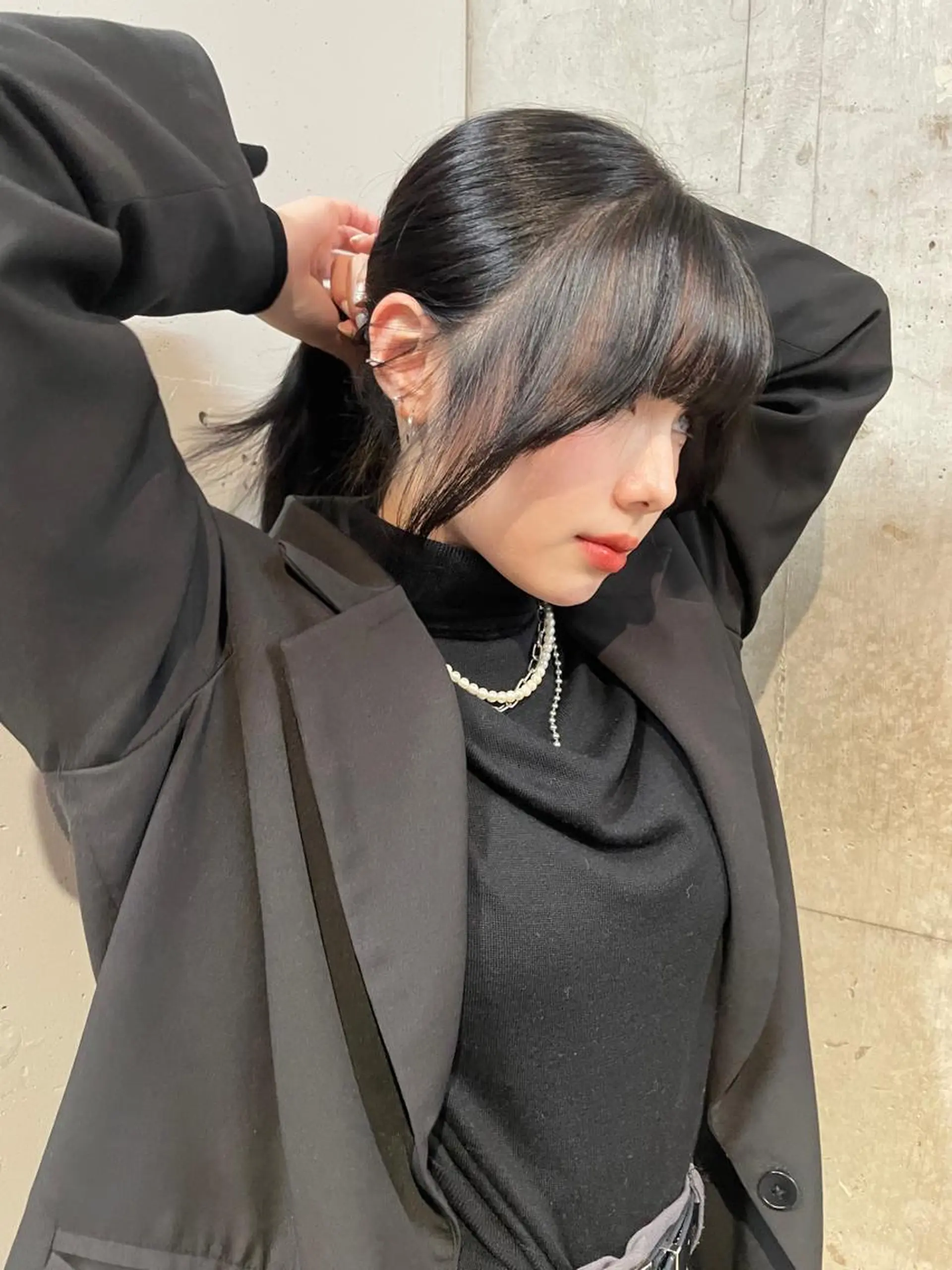 ロング ヘアアレンジ 顔まわりレイヤー 顔周りカット レイヤーカット カット ヘアカラー トリートメント ヘアセット 🫧🇰🇷韓国ヘア レイヤー🐺Yutaのヘアスタイル