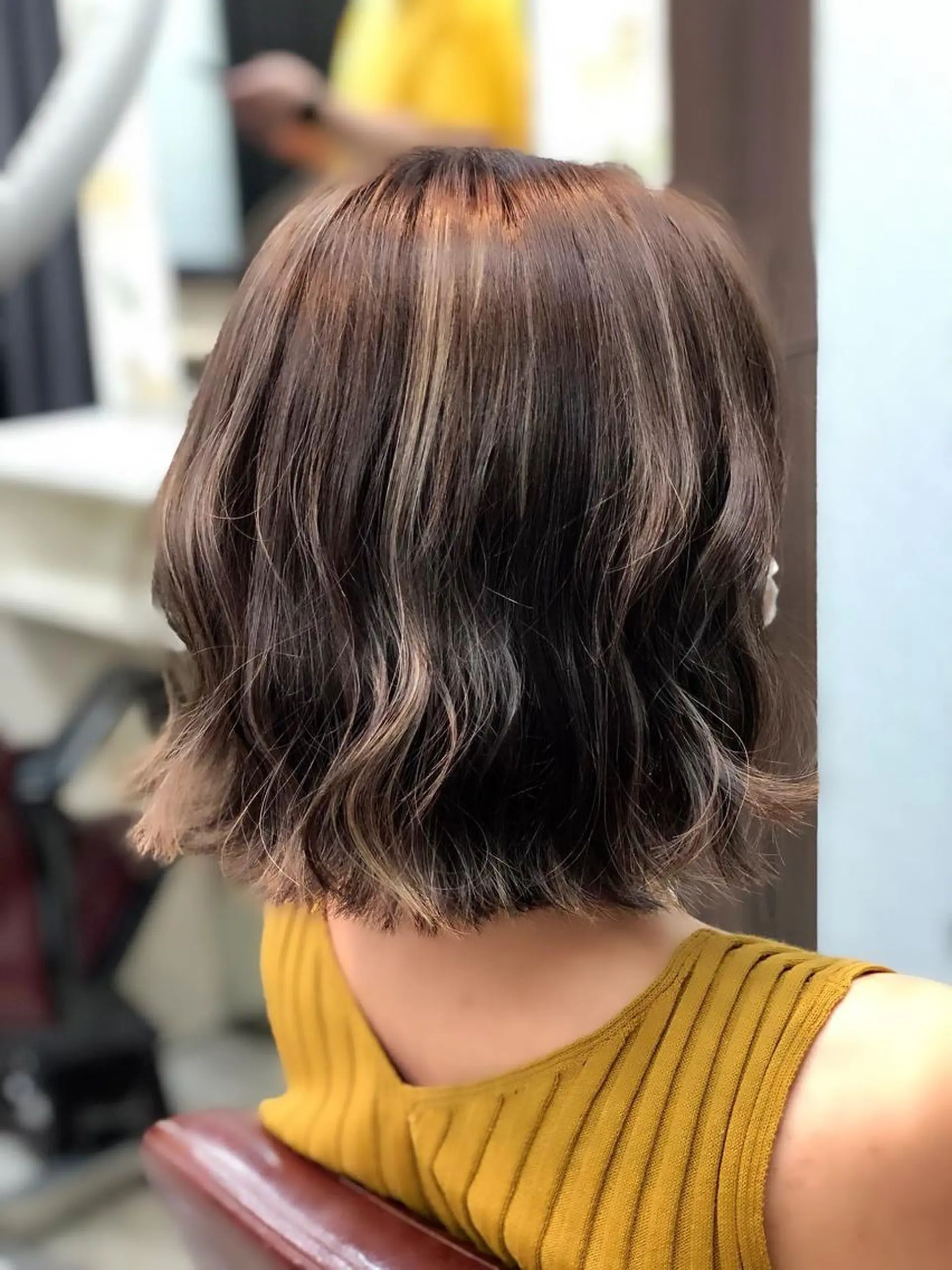 ミディアム カラー ハイライトカラー ハイライト 韓国ヘア🤍髪質改善 🇰🇷AKANEのヘアスタイル