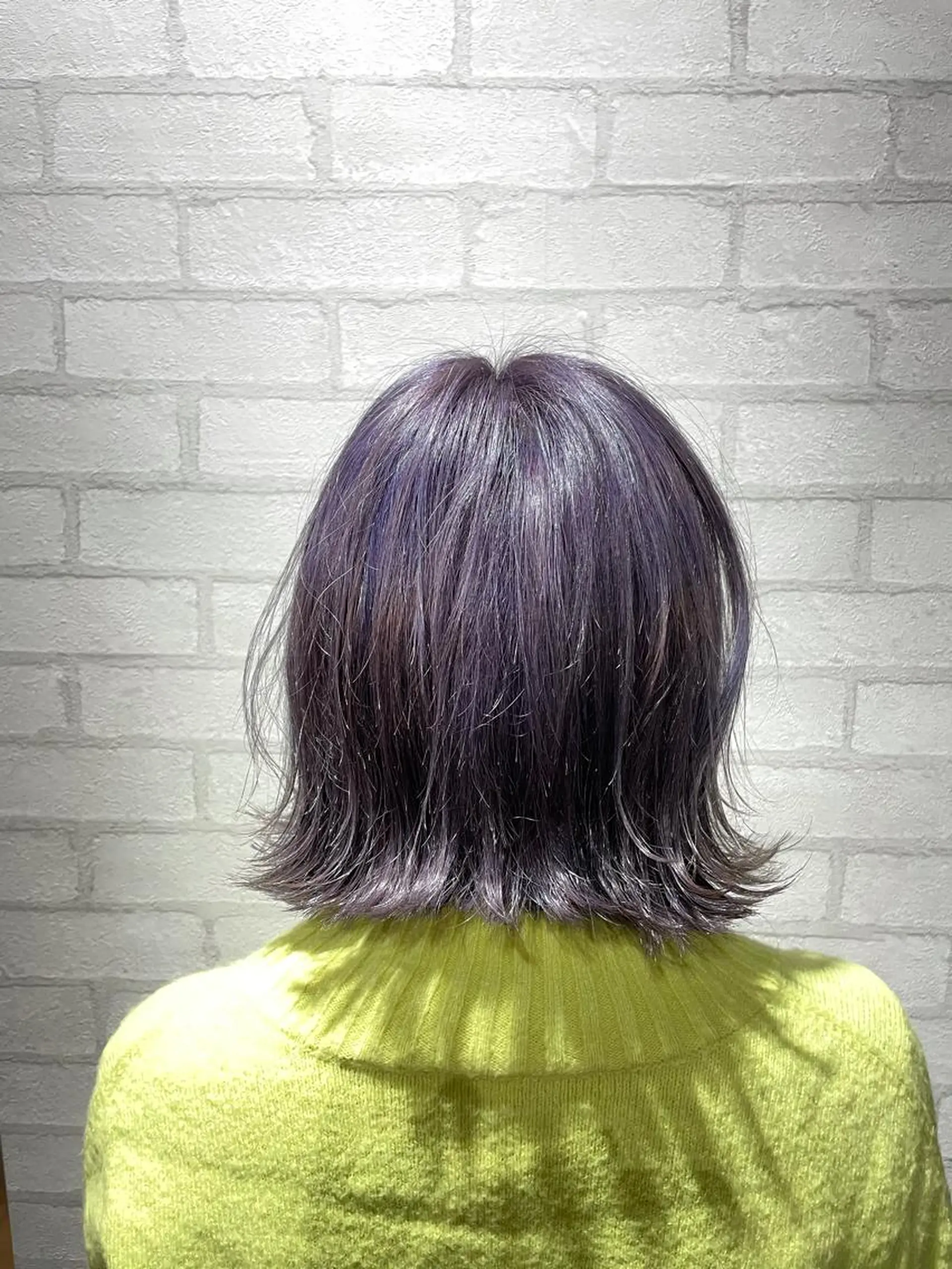 ミディアム カラー ブリーチ バイオレットカラー メンズ特化☝️添田 好恵のヘアスタイル