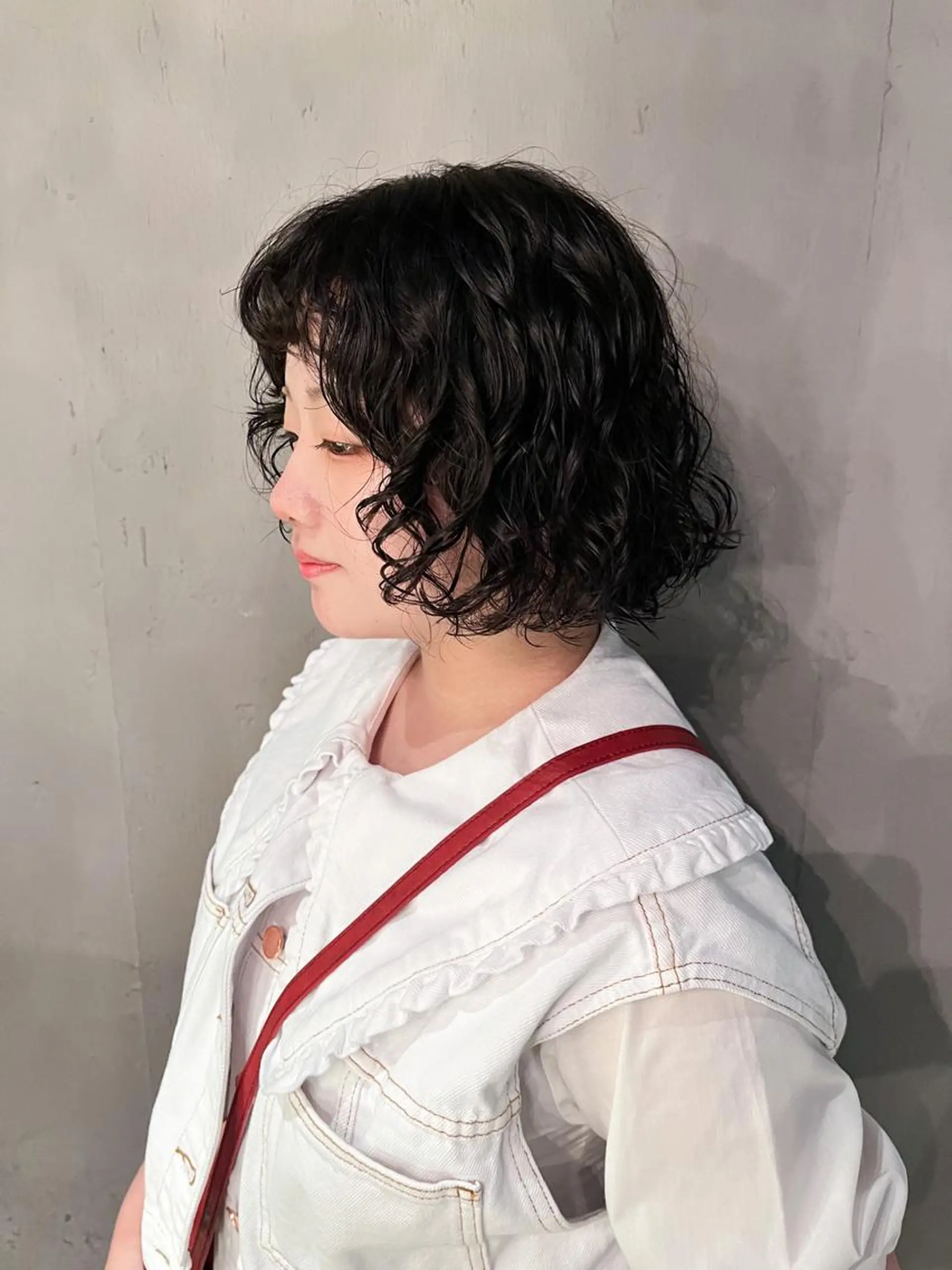 ショート パーマ ボブ オン眉 原宿パーマ kazuのヘアスタイル