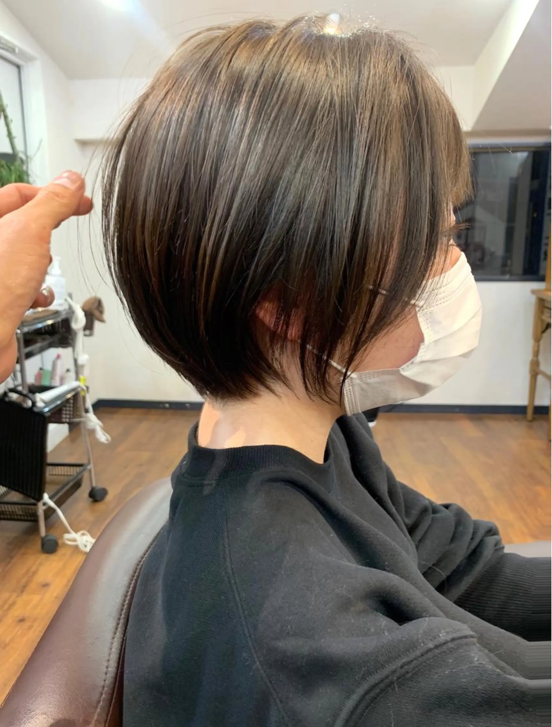 ショート カラー 縮毛矯正/ショート/ レイヤー/畑中正敏のヘアスタイル