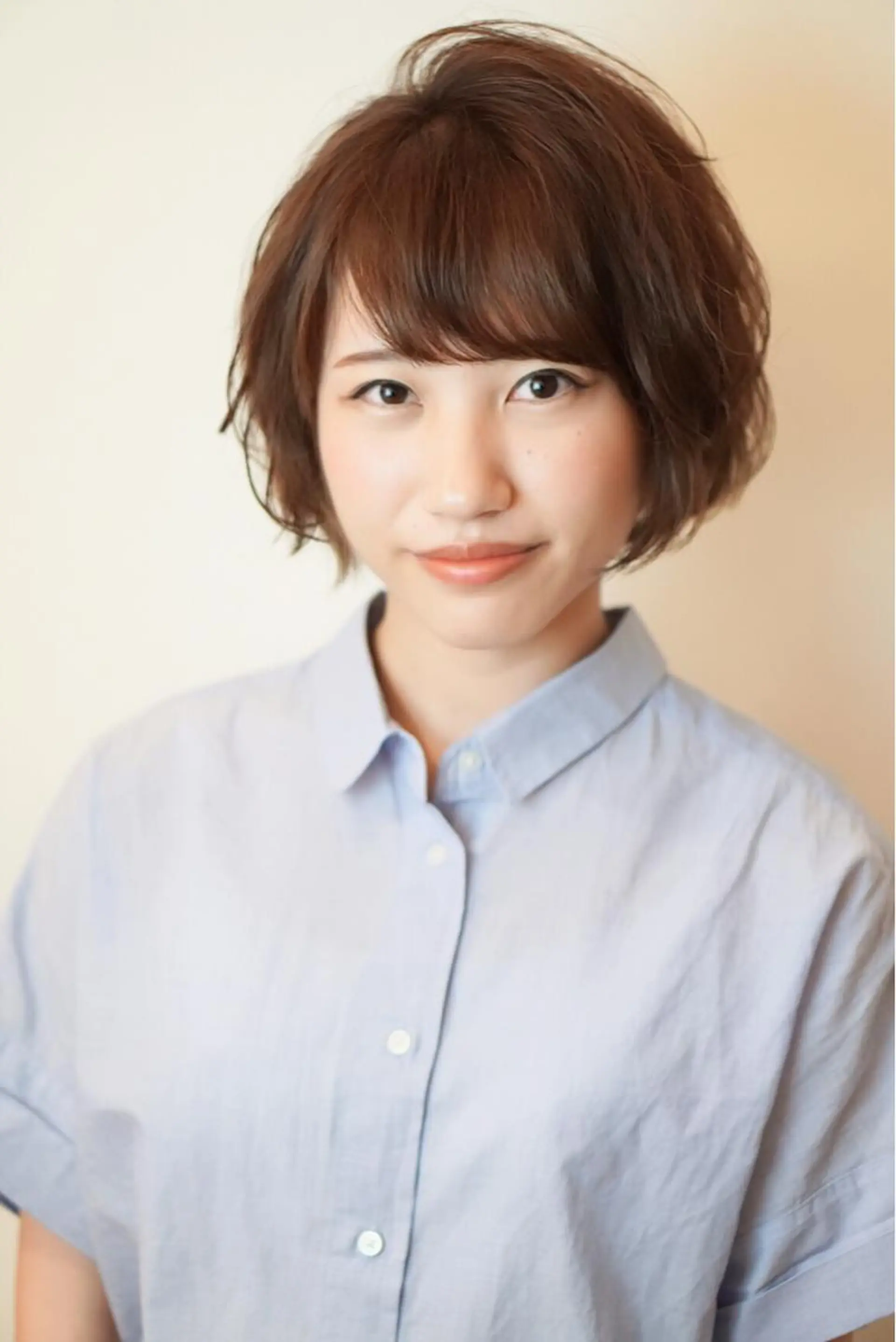 ショート カラー パーマ ショートボブ ブラウンカラー ボブ くせ毛 ショートヘア カット パーマ ディレクター ノナカのヘアスタイル