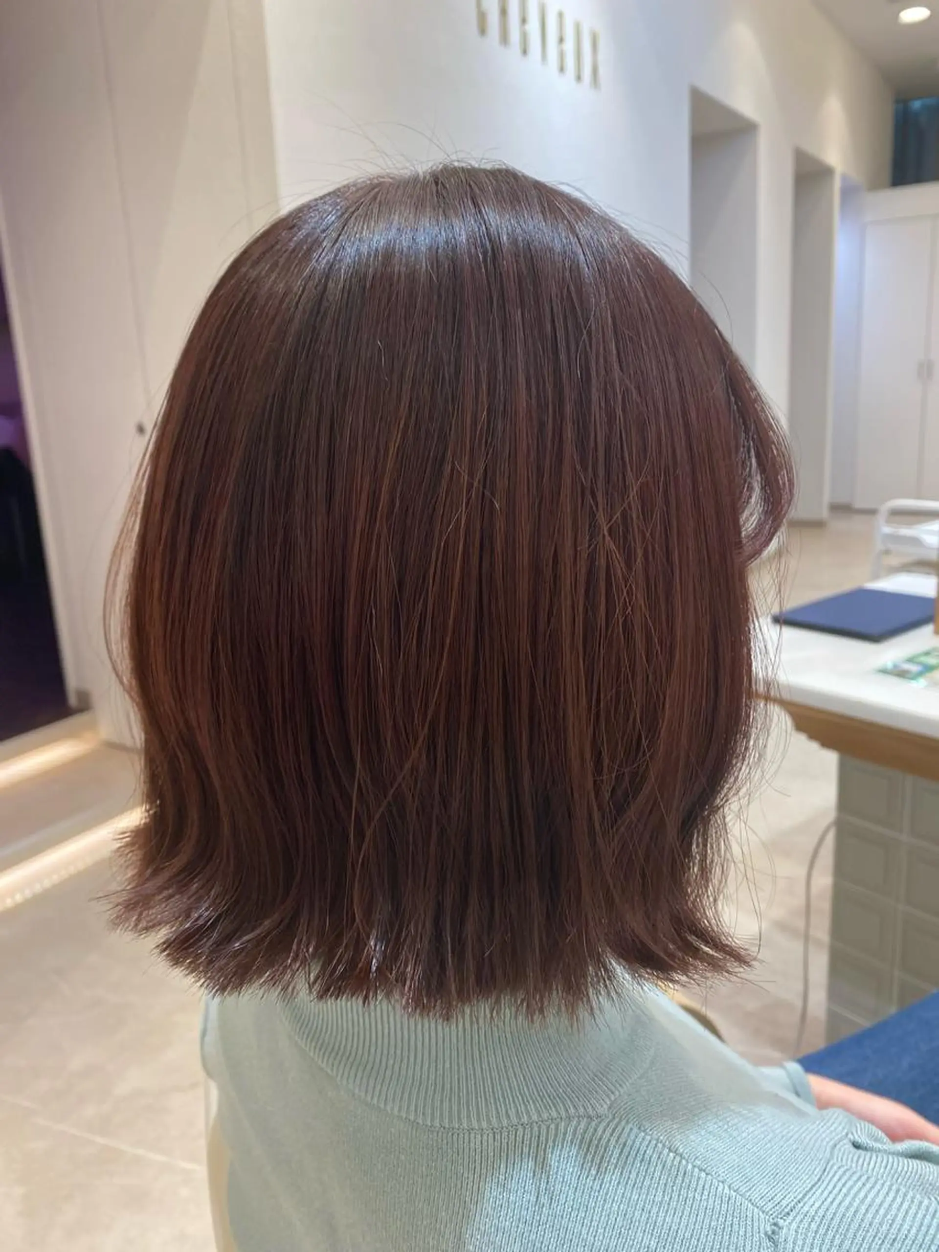 ミディアム カラー カット トリートメント ヘッドスパ 透明感カラー 田中 有乃のヘアスタイル