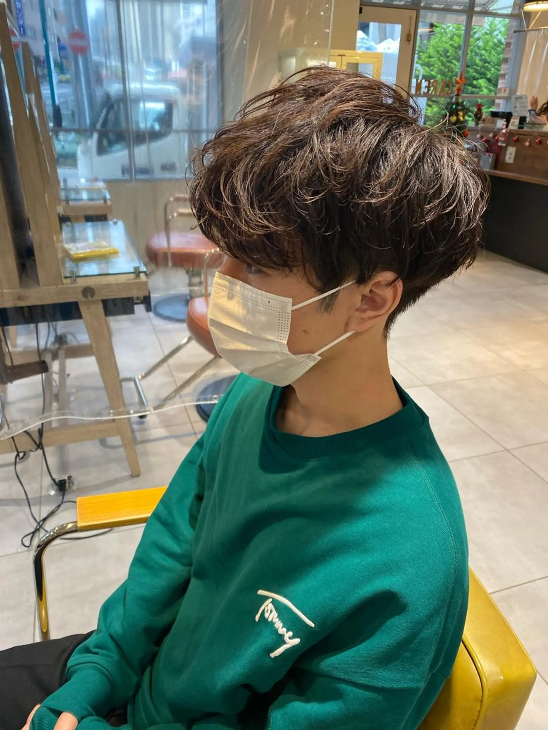 メンズ マッシュ 関口 桃花🌷 暖色カラーのヘアスタイル