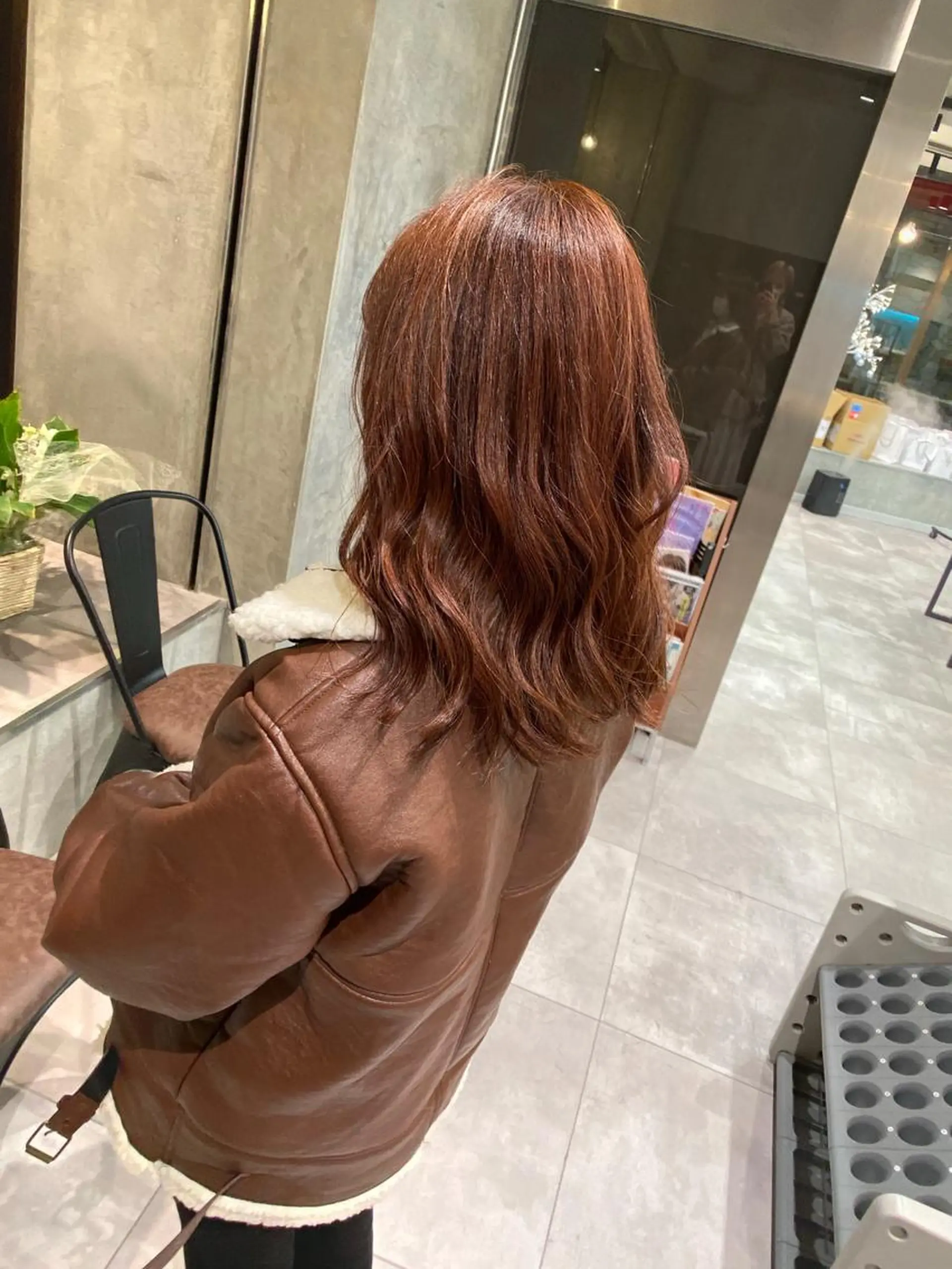 セミロング カラー ピンクカラー クリスマス カット ヘアカラー トリートメント 韓国風スタイル 🍓MIZUKI🍓のヘアスタイル