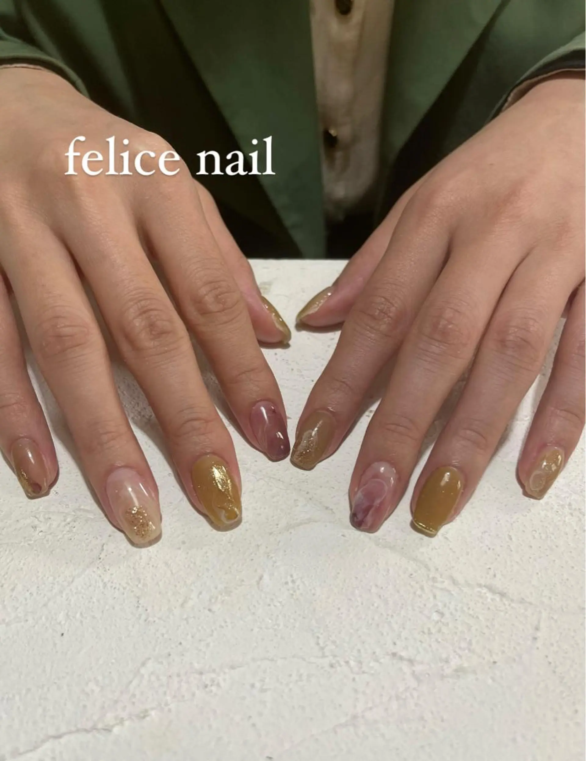 ネイル マグネットネイル ニュアンスネイル オフィスネイル felice nailのネイルデザイン
