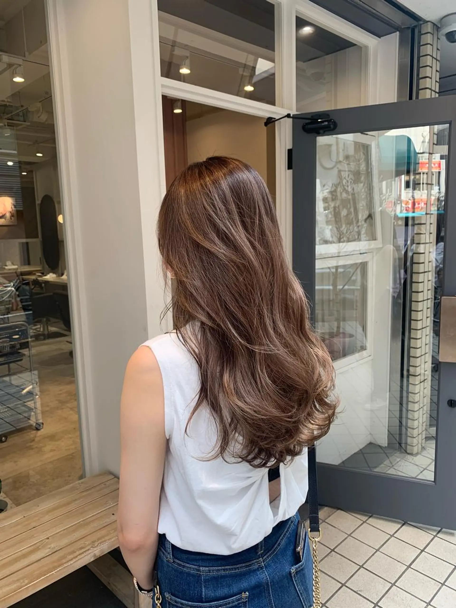 ロング カラー カット ヘアカラー 🥀韓国ヘア🥀 宮津真菜のヘアスタイル