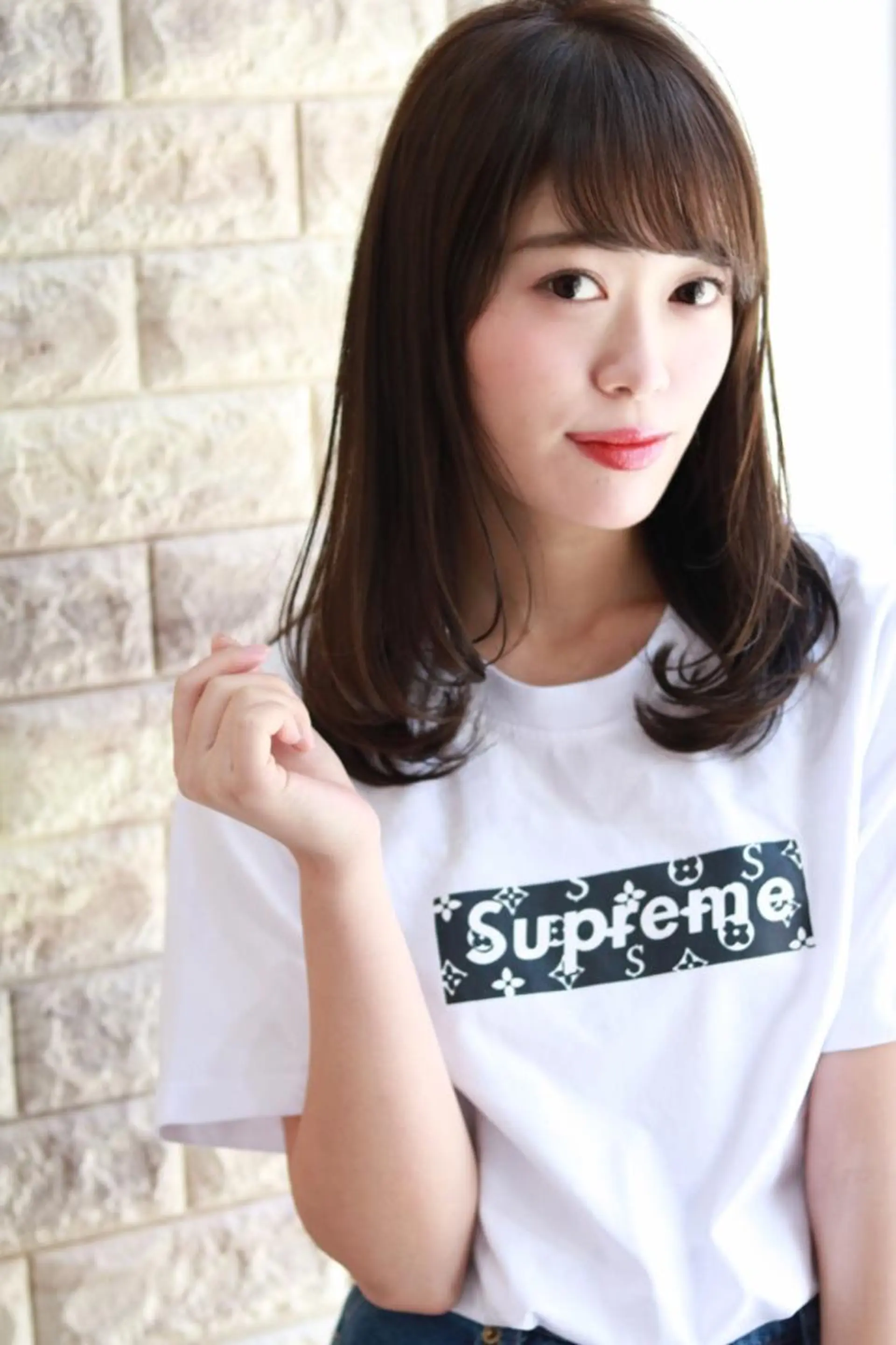 セミロング ほさか しんごのヘアスタイル