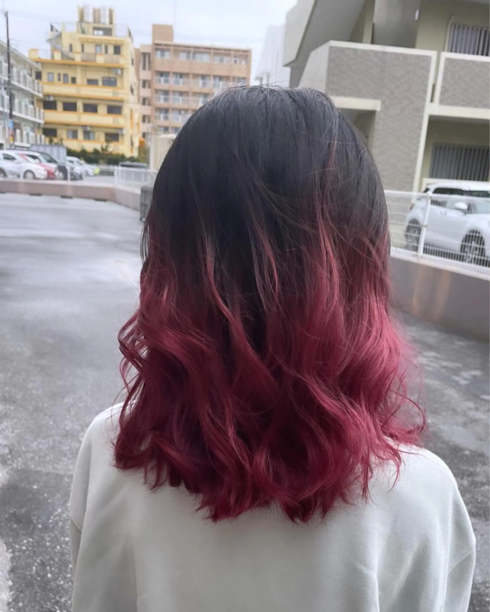 セミロング ヘアカラー トリートメント and K所属・and K 那覇小禄店のヘアスタイル