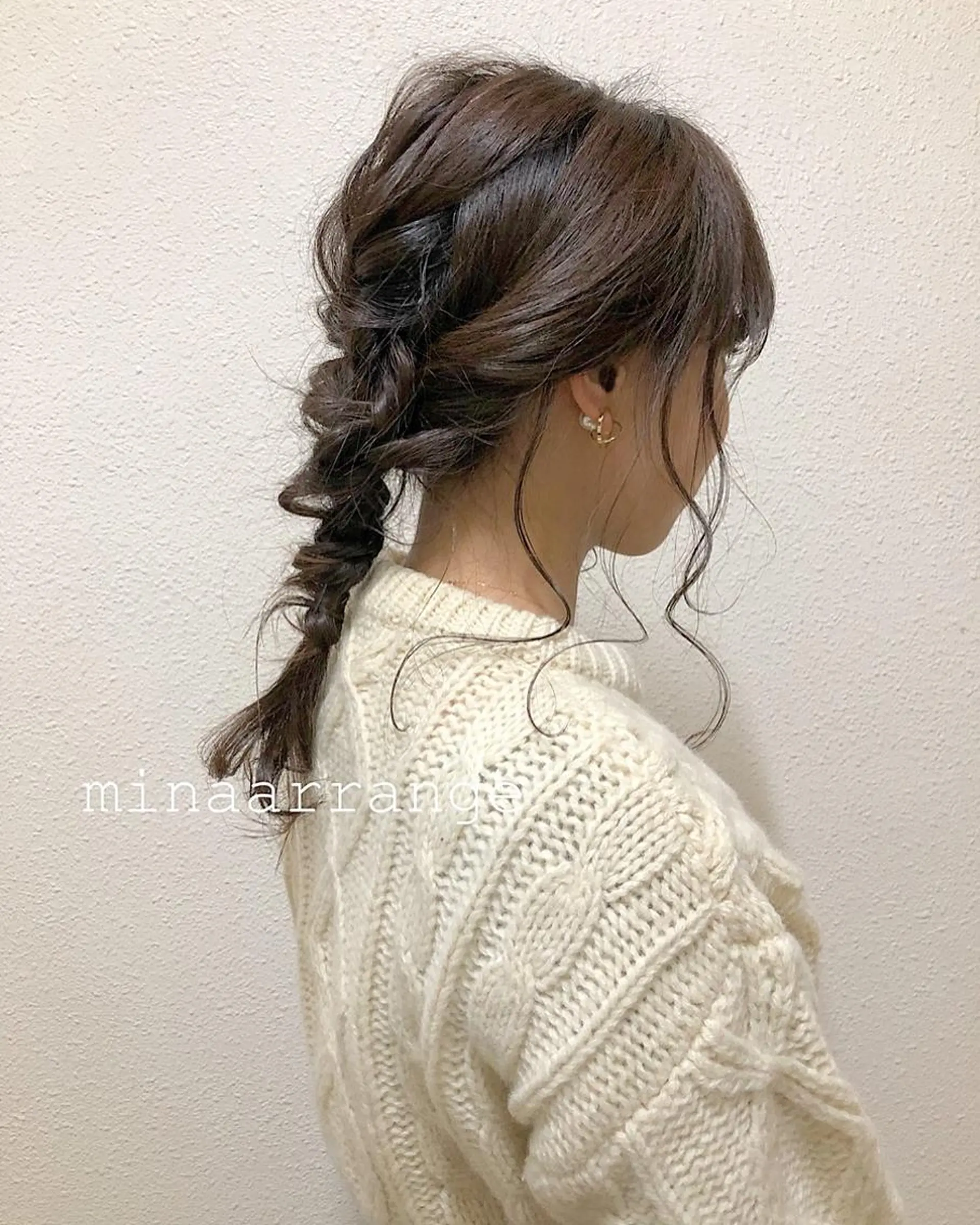 セミロング ヘアアレンジ ツキノキ ミナのヘアスタイル