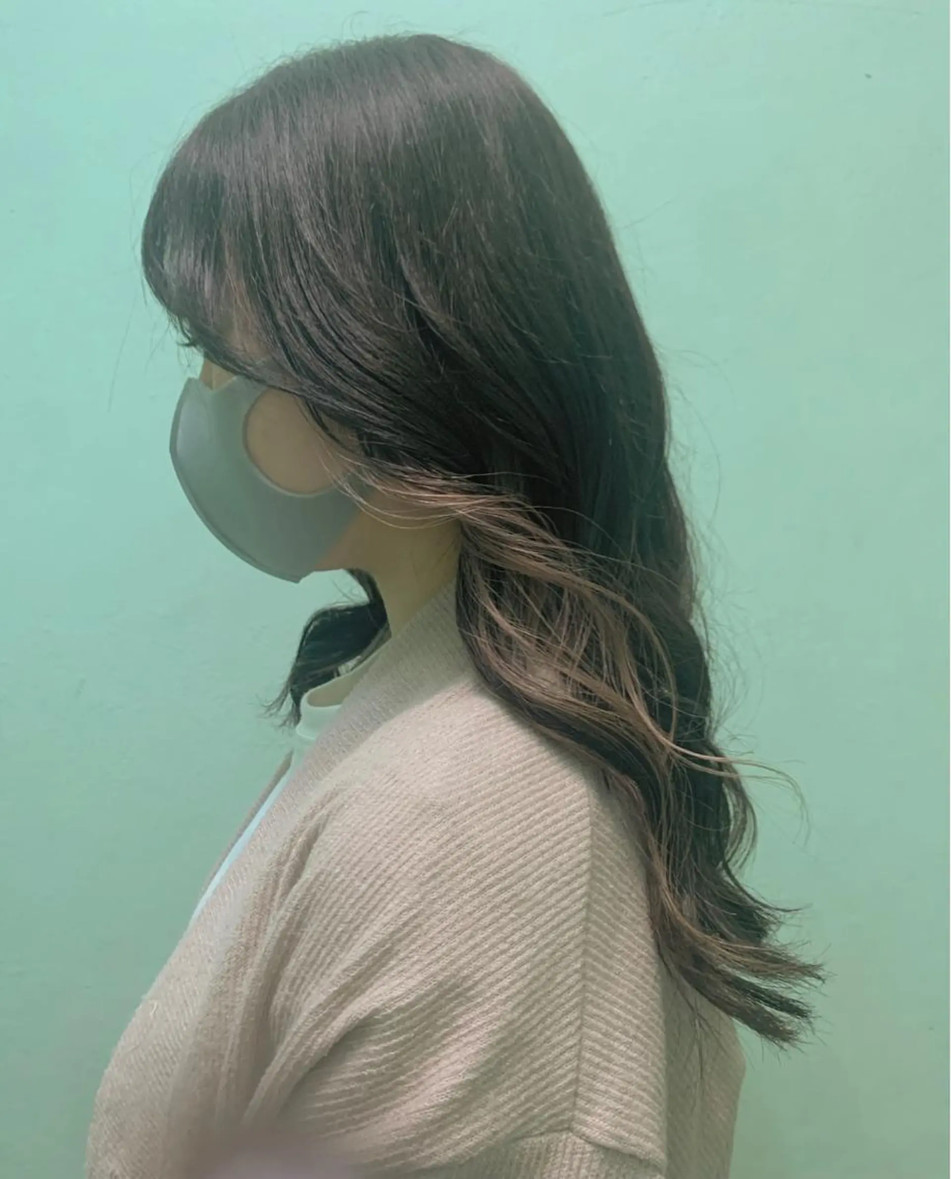 セミロング ミストバング モテ髪🎀aoi/ シールエクステ/池袋のヘアスタイル