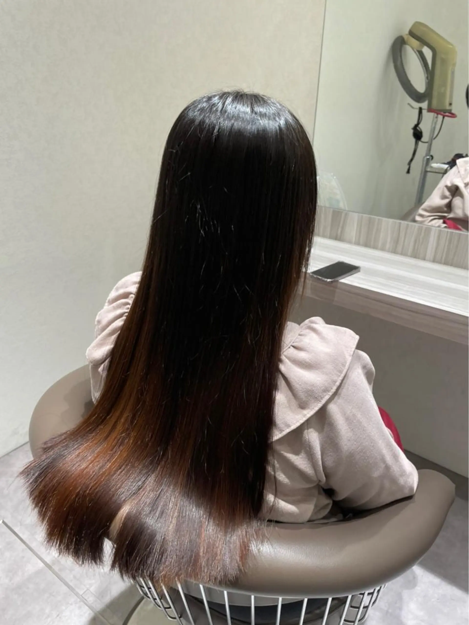 ロング 髪質改善 縮毛矯正 トリートメント 酸性ストレート Reginavita栄所属・パーマ×メッシュ/ 本日空き○/岡本一真のヘアスタイル