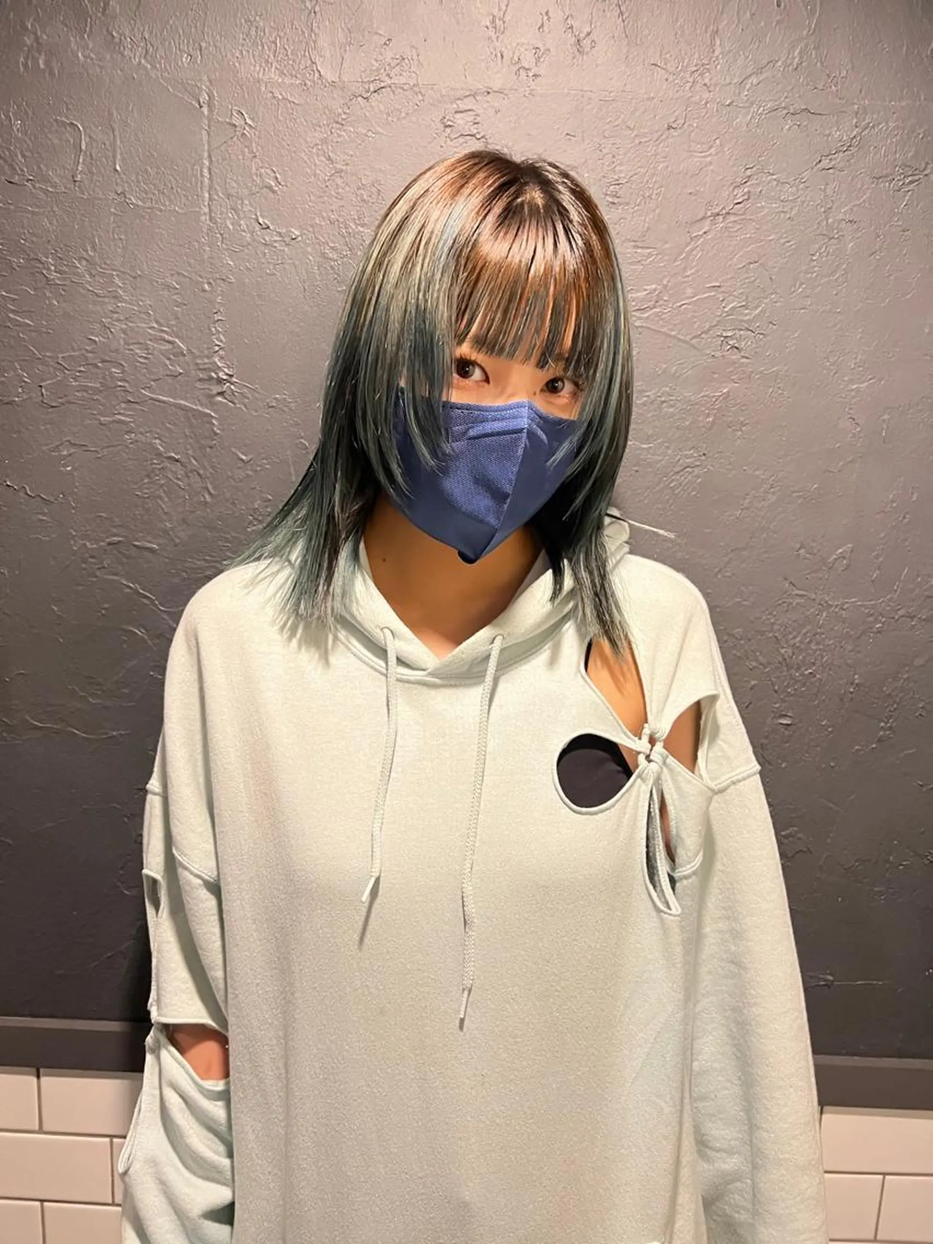 ミディアム カラー 退色まで透明感ある ダブルカラー/リクのヘアスタイル