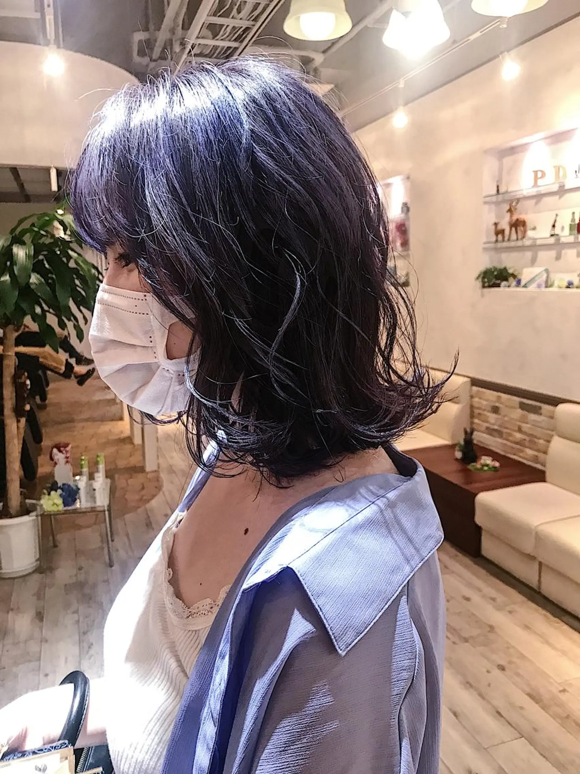 ミディアム カット ヘアカラー トリートメント 所渉/韓国レイヤー /ウルフカットのヘアスタイル