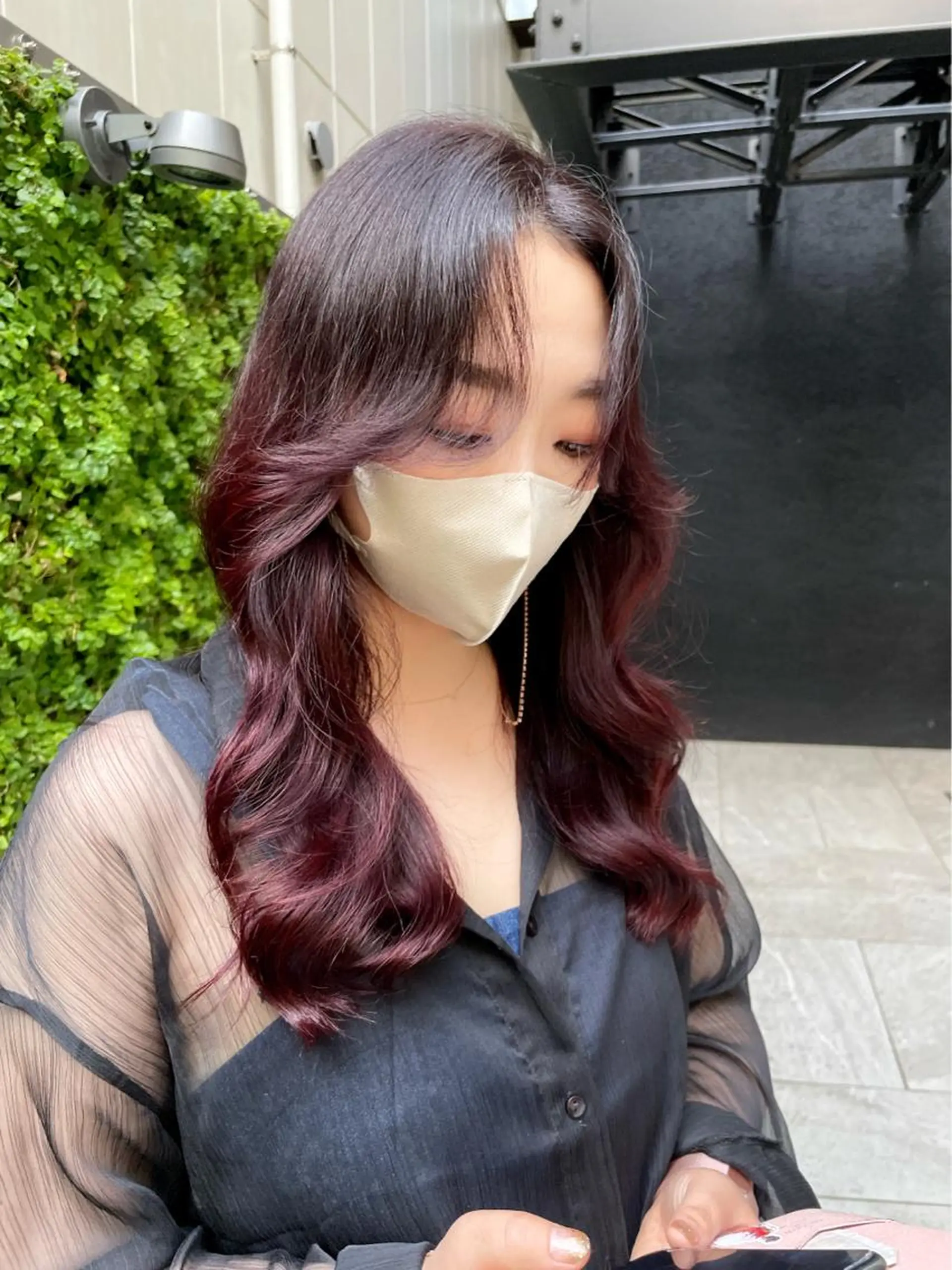 ロング カット ヘアカラー パーマ LITTLE _KATOのヘアスタイル