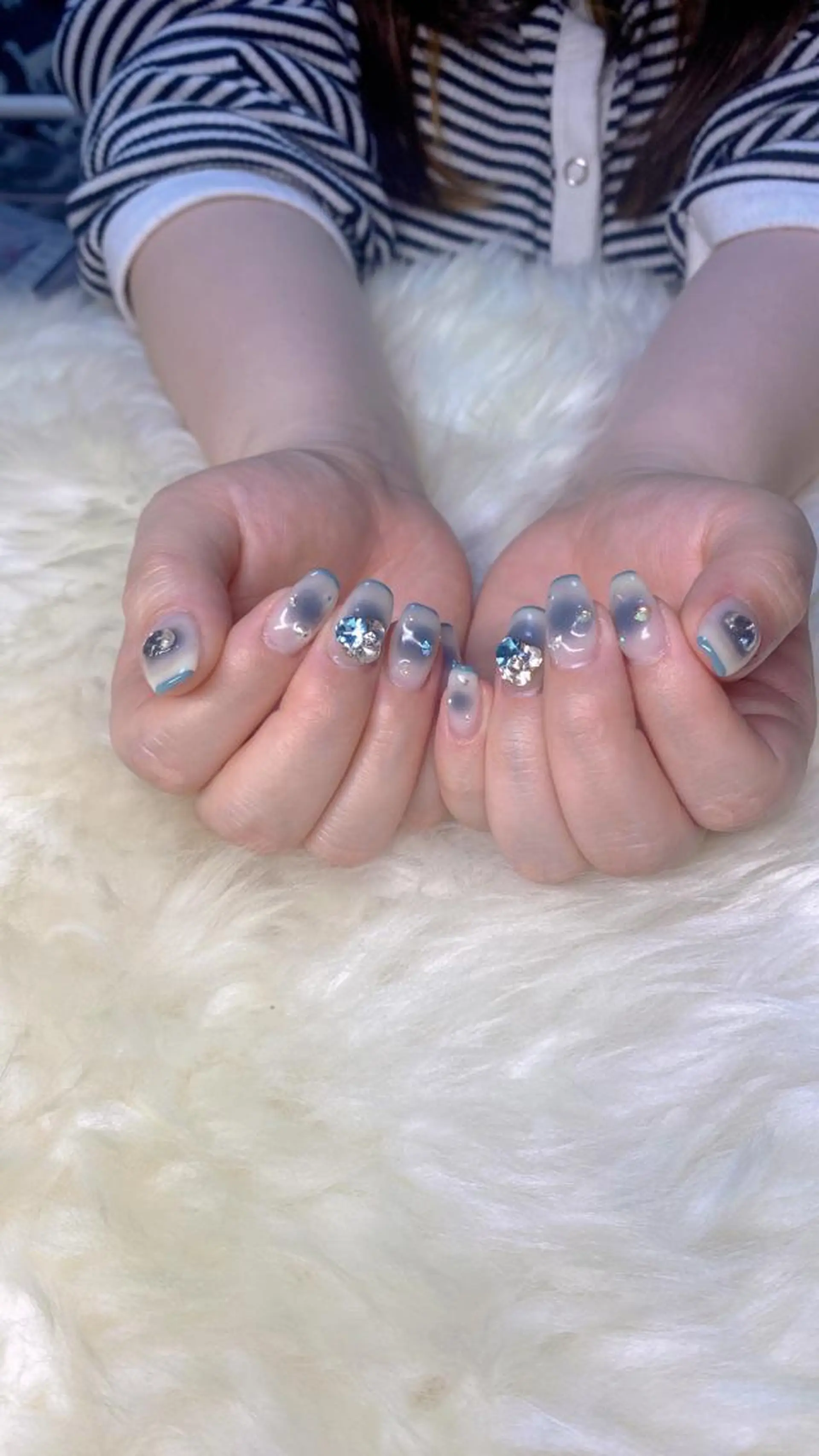 セミロング ハンドネイル ハンドケア 💜MIYA nail川崎店のネイルデザイン