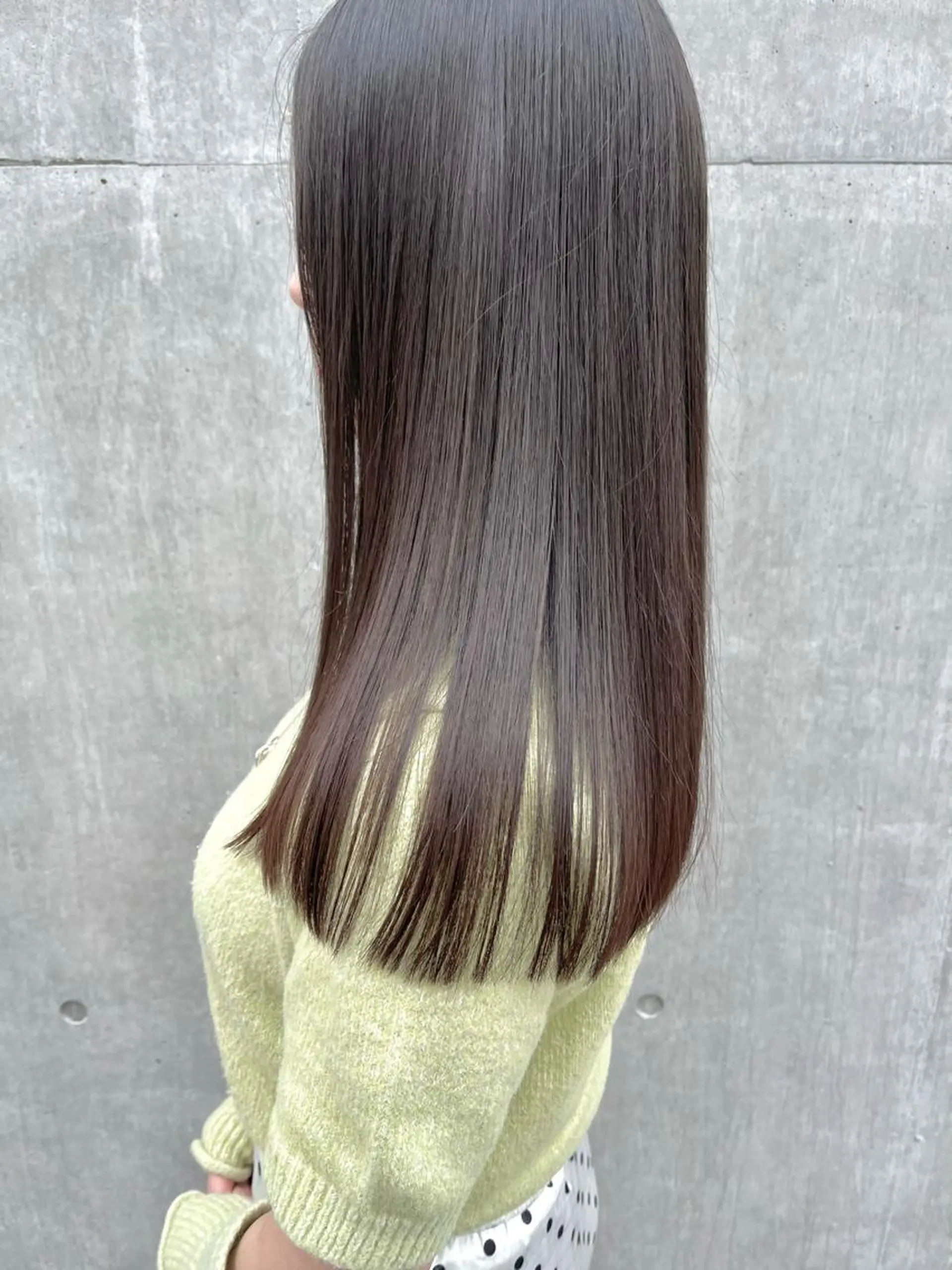 ロング 髪質改善 カット ヘアカラー トリートメント 髪質改善×縮毛矯正× 艶カラー　吉原和磨のヘアスタイル