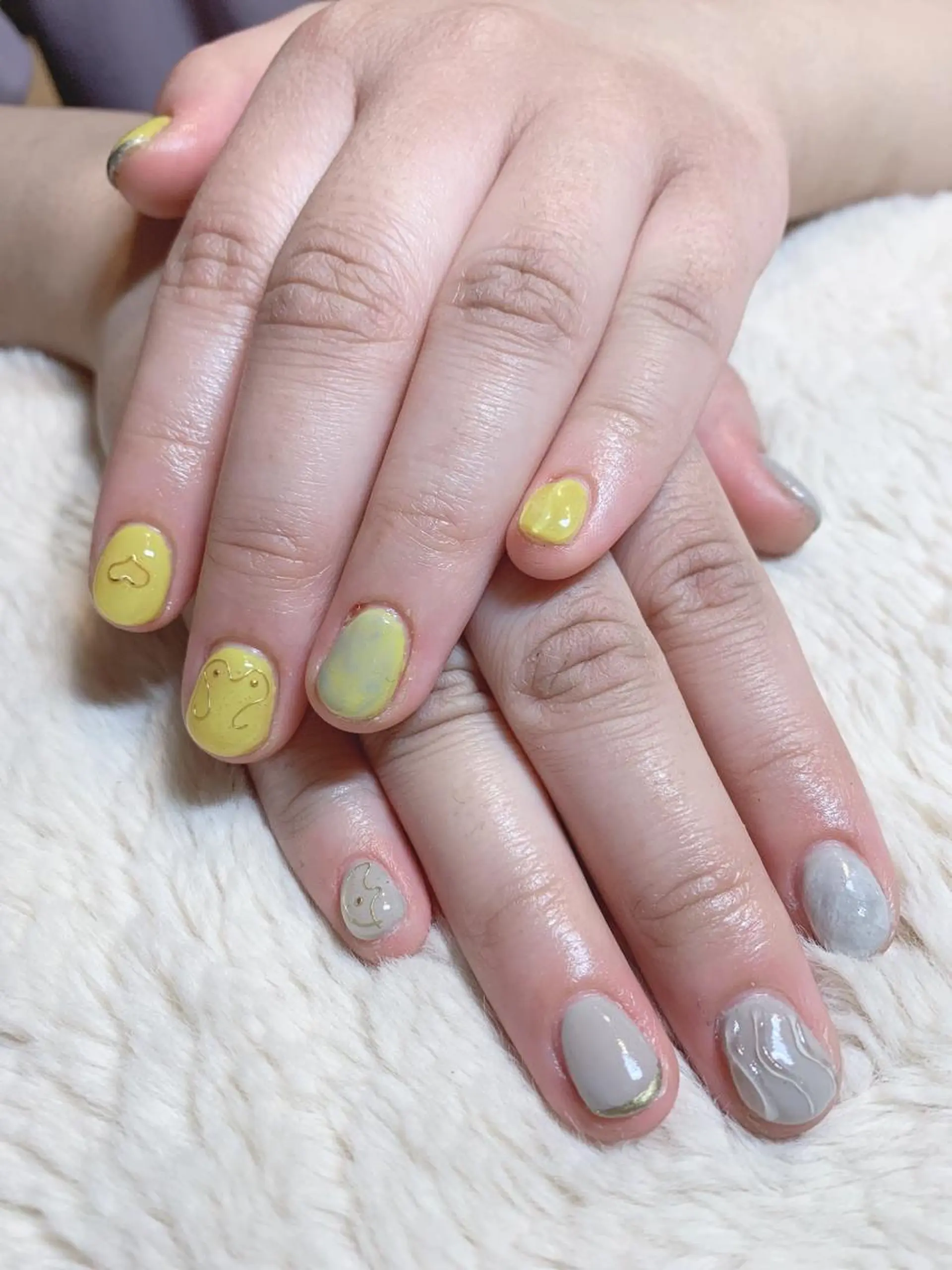 ネイル グリーン 黄色 pipi..所属・pipi ..のネイルデザイン