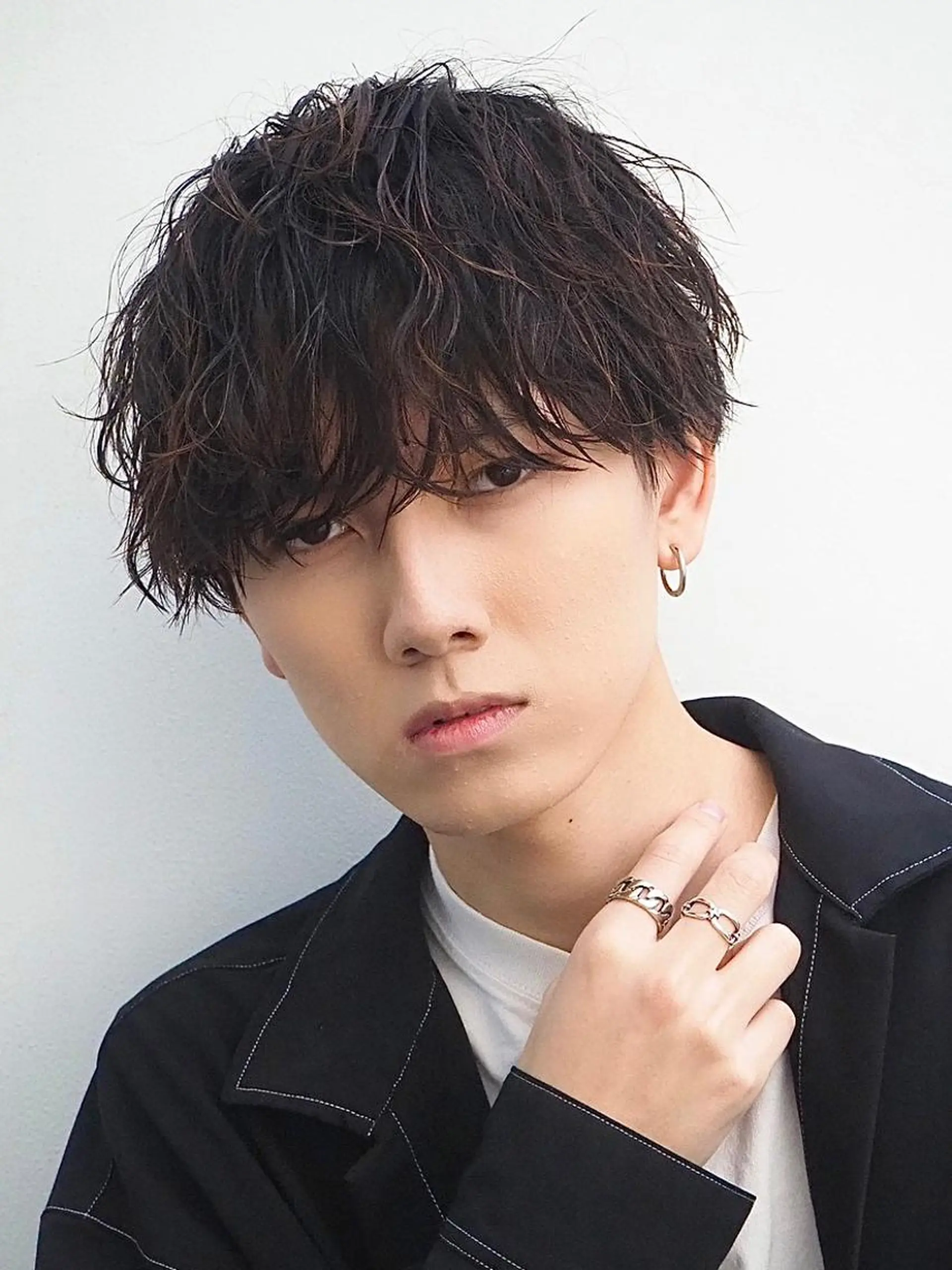 メンズ マッシュ メンズパーマ 波巻きパーマ 波巻き/ツイスパ ⭐️岡安のヘアスタイル