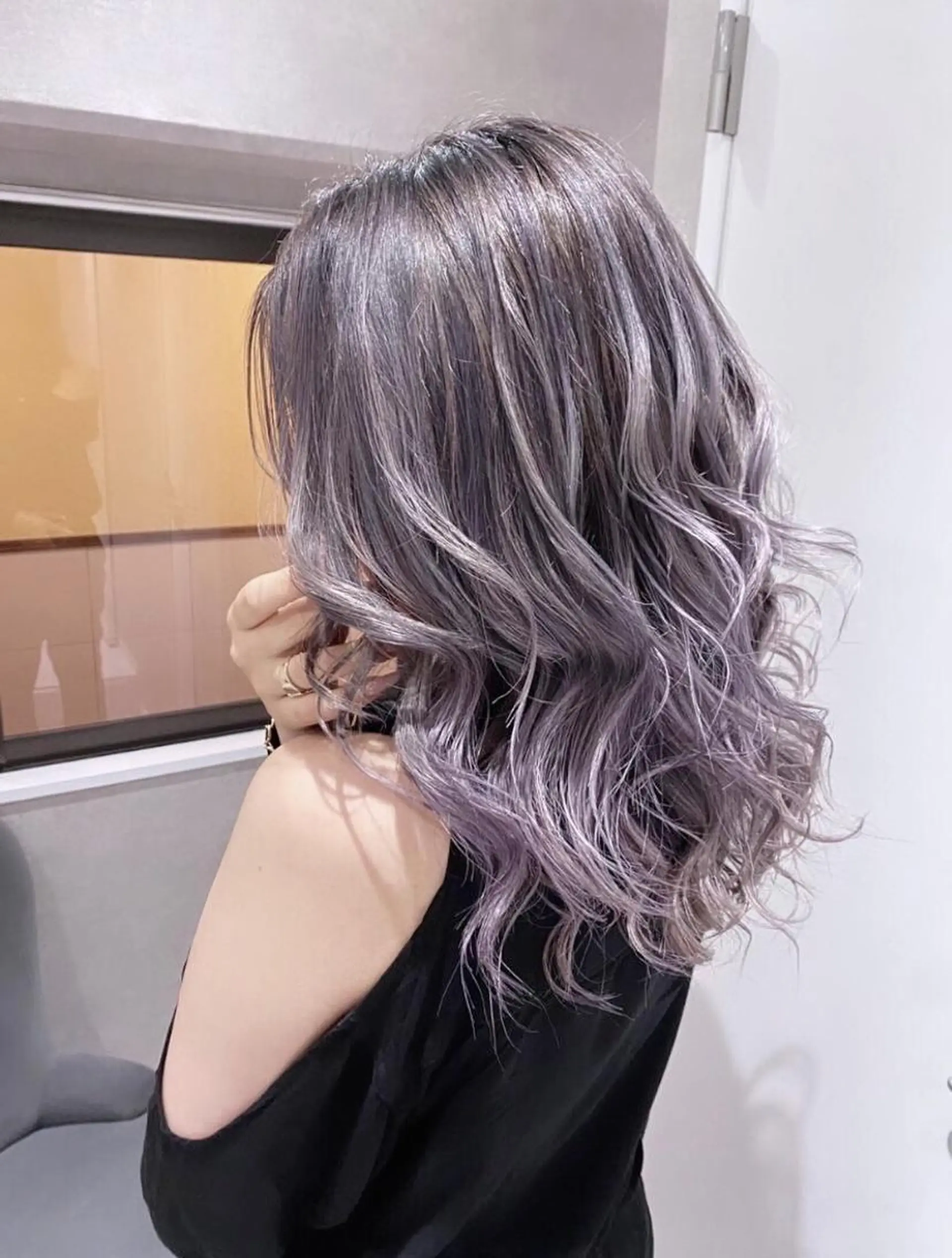 ミディアム カラー ヘアアレンジ ヘアカラー トリートメント GiseL天神カラー 髪質改善/ブリーチのヘアスタイル