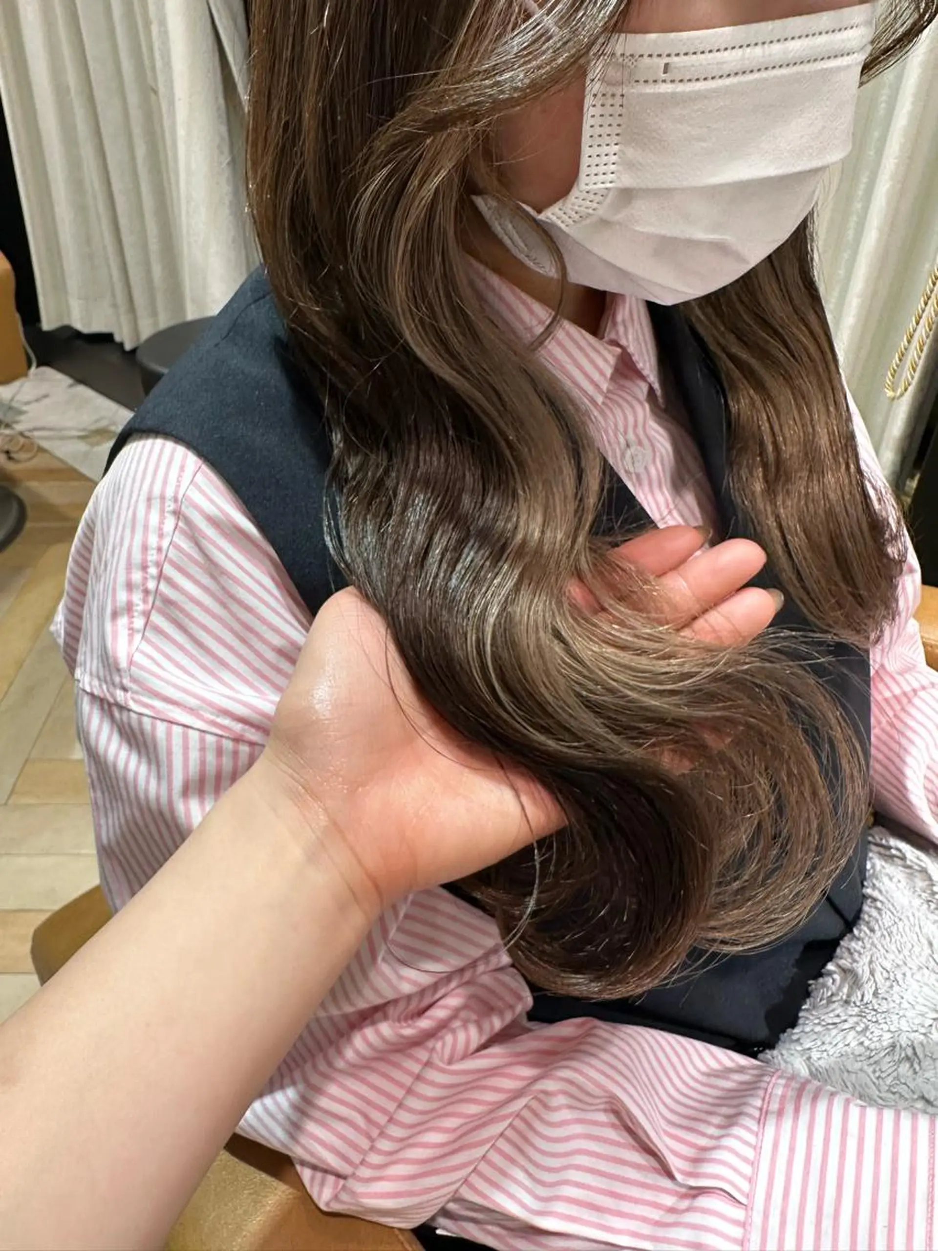 ロング カラー インナーカラー ブリーチなし/暖色/ 透明感/ririkaのヘアスタイル