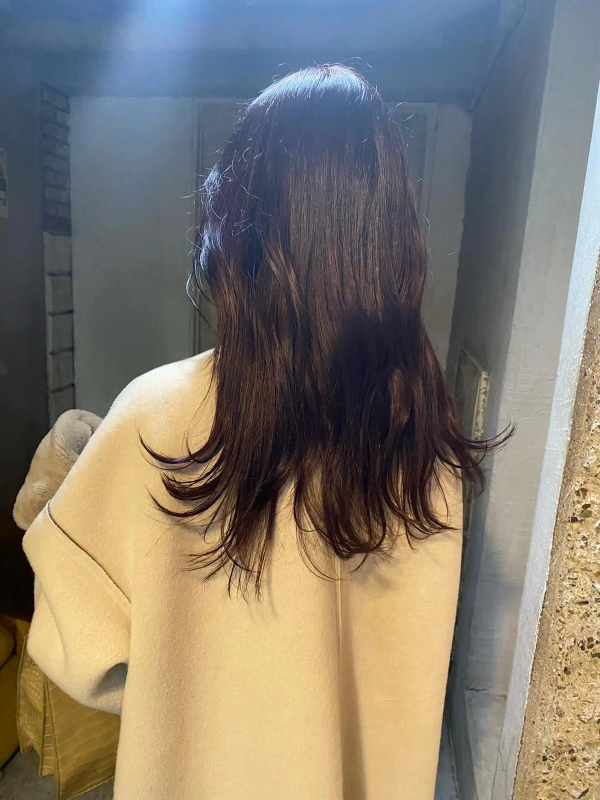 セミロング カラー ラベンダーカラー お任せヘア☘️☘️ 及川渚のヘアスタイル