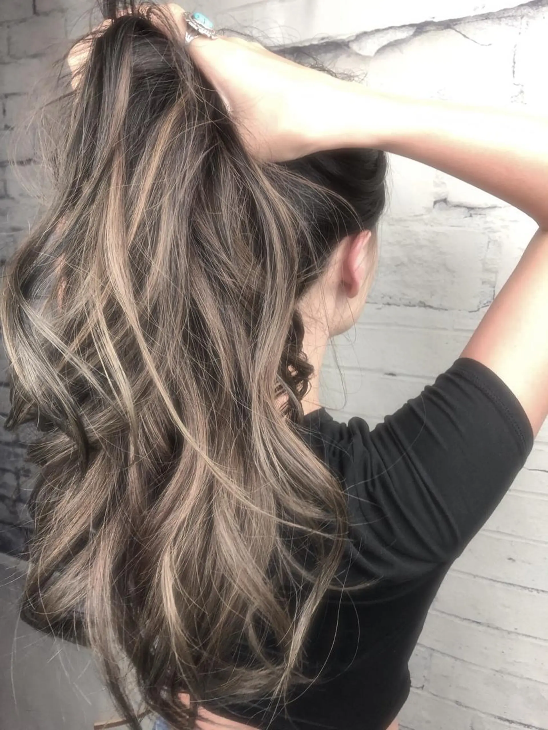 ロング カラー アッシュ バレイヤージュ グラデーションカラー ハイライトカラー ハイライト ✨Less髪質改善✨ シバタのヘアスタイル