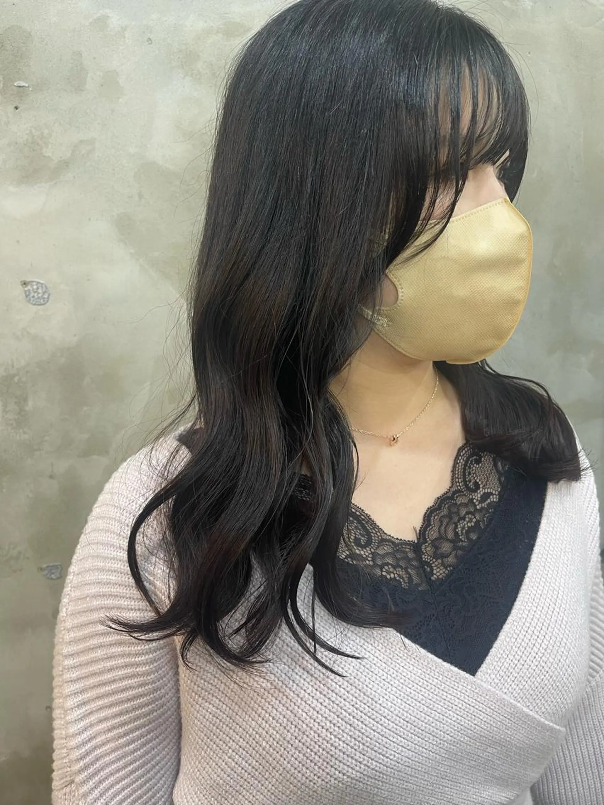 ロング 顔まわりレイヤー/ bob及川亜沙美のヘアスタイル