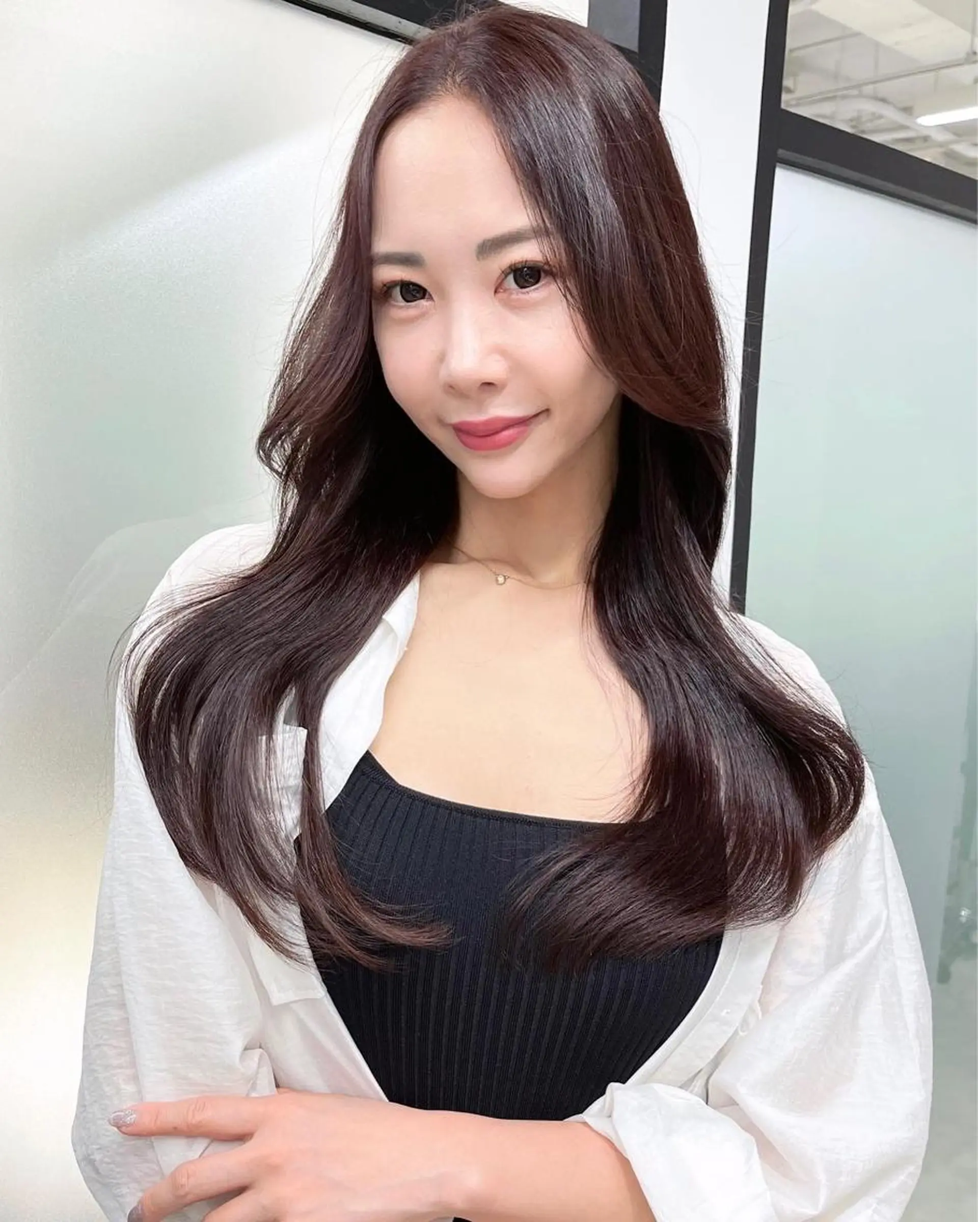 ロング 韓国風ヘア レイヤーカット カット ヘアカラー トリートメント 韓国レイヤーカット 髪質改善▫️水野有真のヘアスタイル