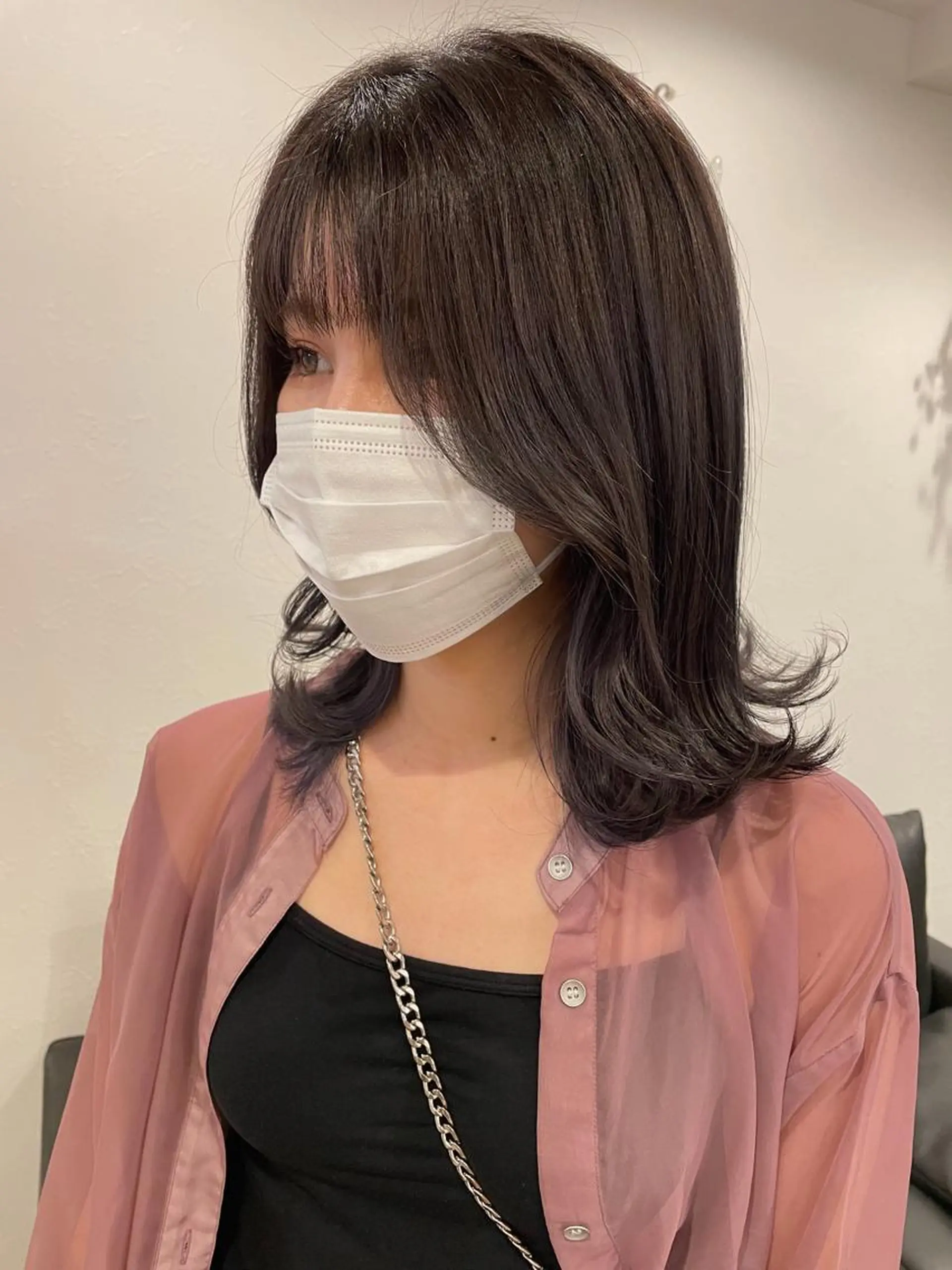 ミディアム カラー 顔周りカット レイヤーカット ヘアカラー m ā l o.🌷 サカモトマイコのヘアスタイル