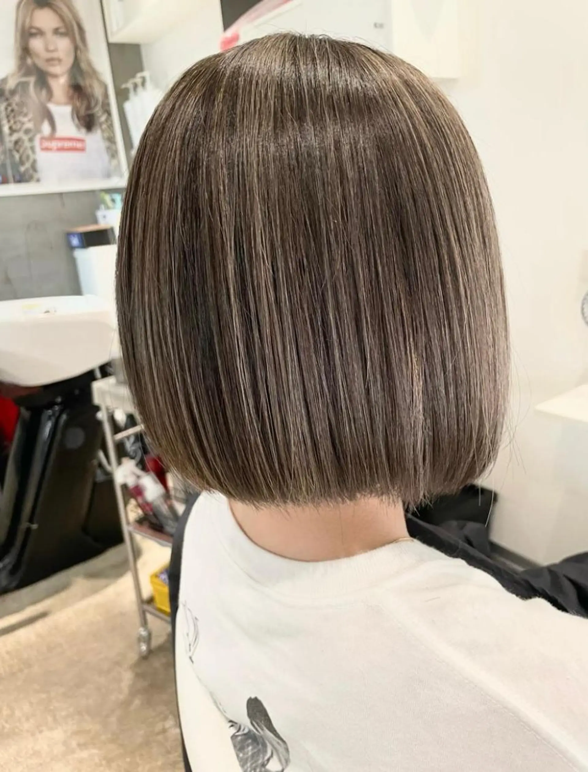 ミディアム 縮毛矯正 原谷 一成のヘアスタイル