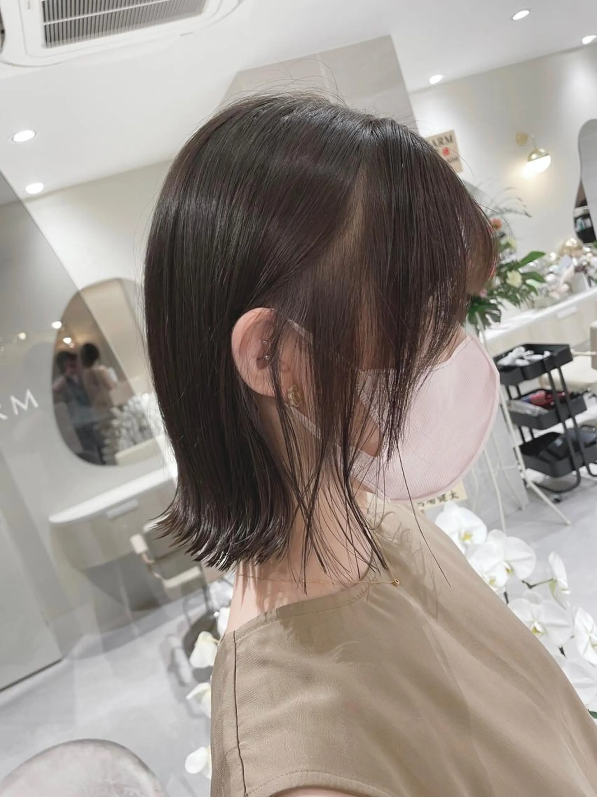 ミディアム カラー カット ヘアカラー トリートメント ブリーチなし/透明感 カラー🕊️坂入上総のヘアスタイル