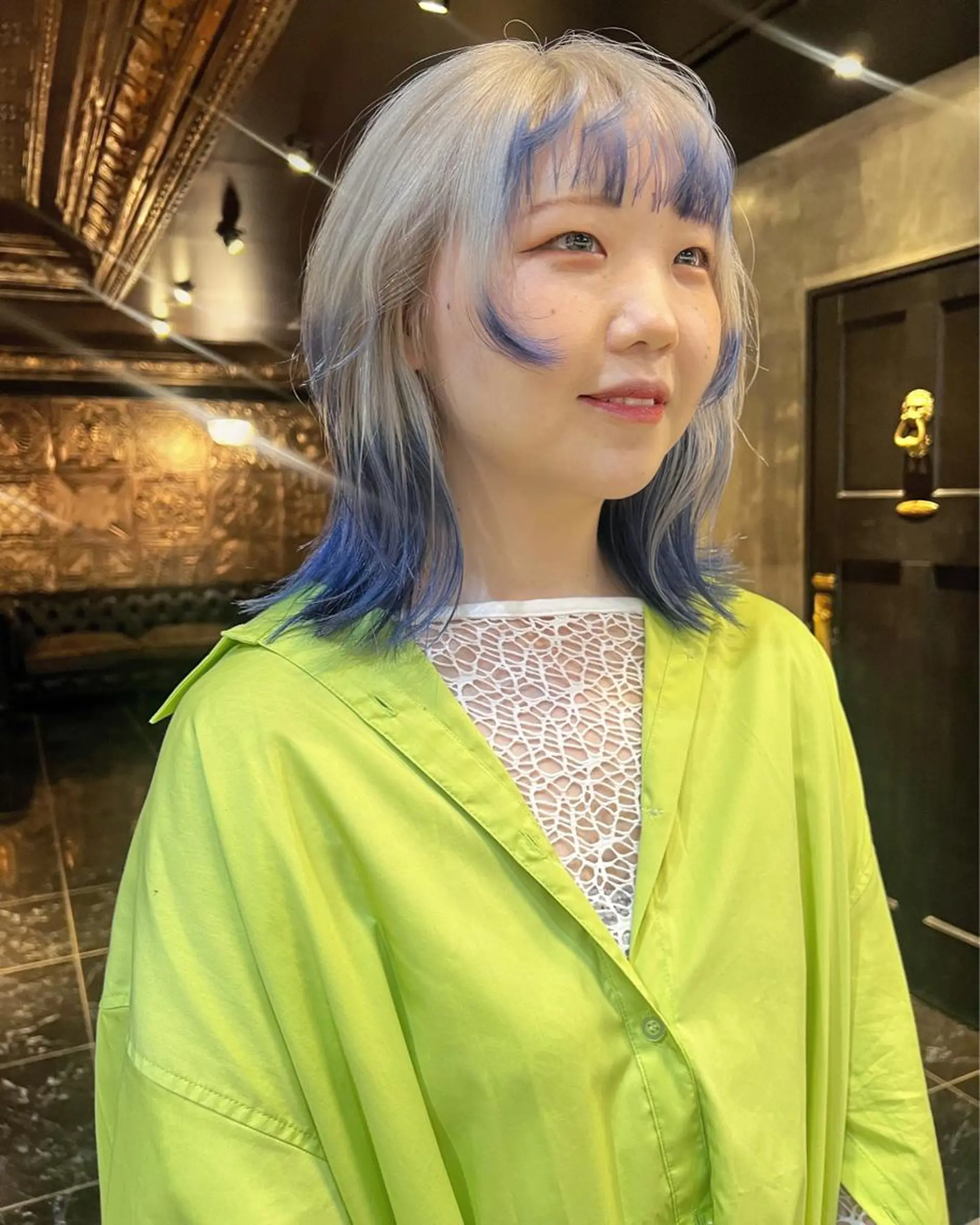 ミディアム カラー カット ヘアカラー haco＋所属・圧倒的デザイン力 店長🎨RENAのヘアスタイル