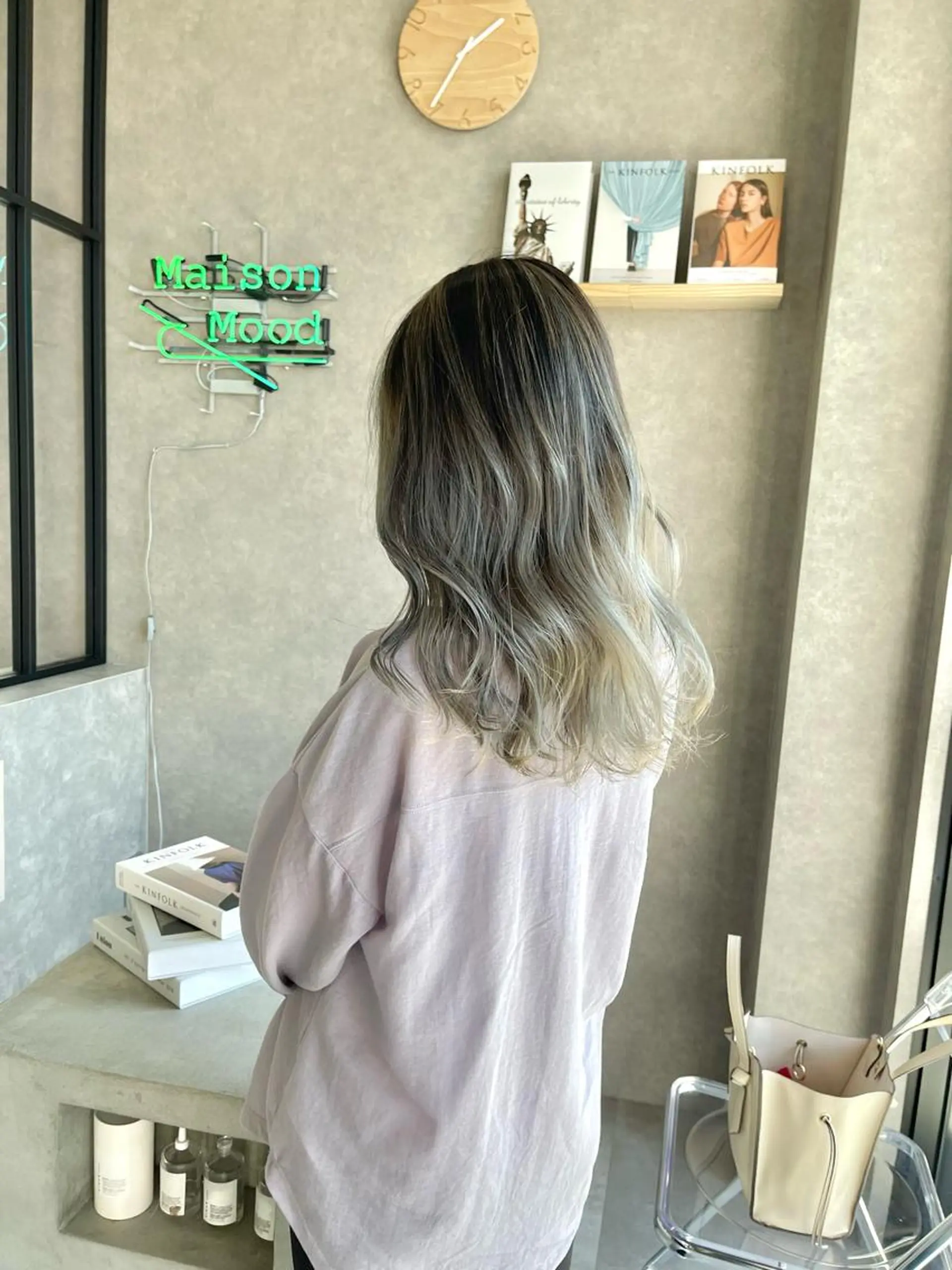 ミディアム カラー ヘアカラー トリートメント mood tatemachiのヘアスタイル