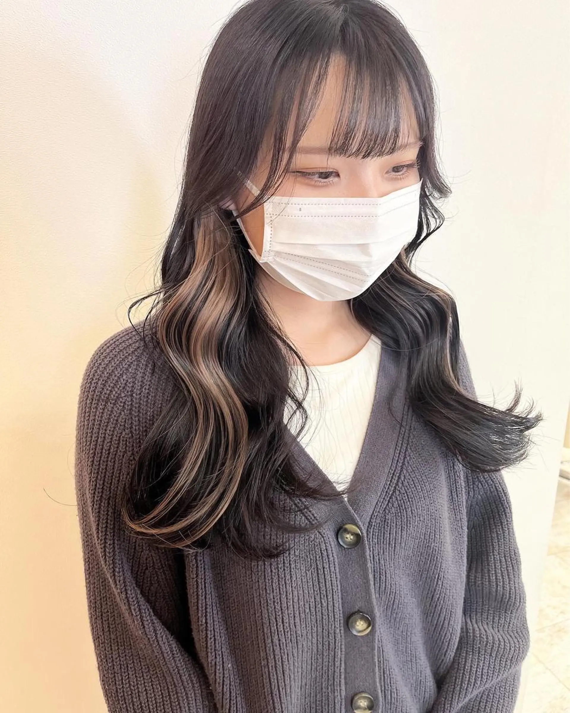 セミロング カラー ヘアアレンジ ブリーチなし/ レイヤー🌿runaのヘアスタイル