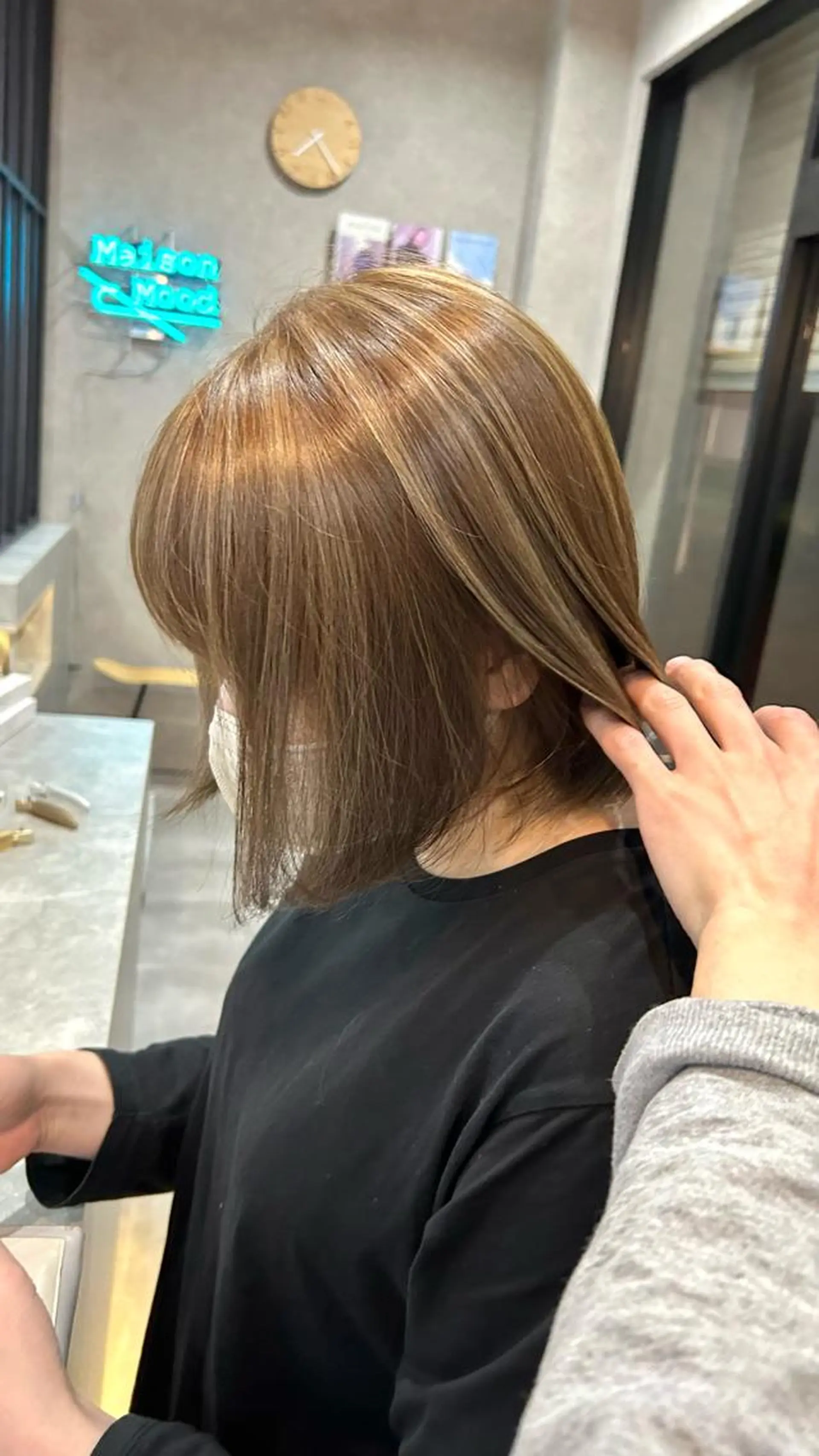 ミディアム カラー カット ヘアカラー トリートメント mood tatemachiのヘアスタイル