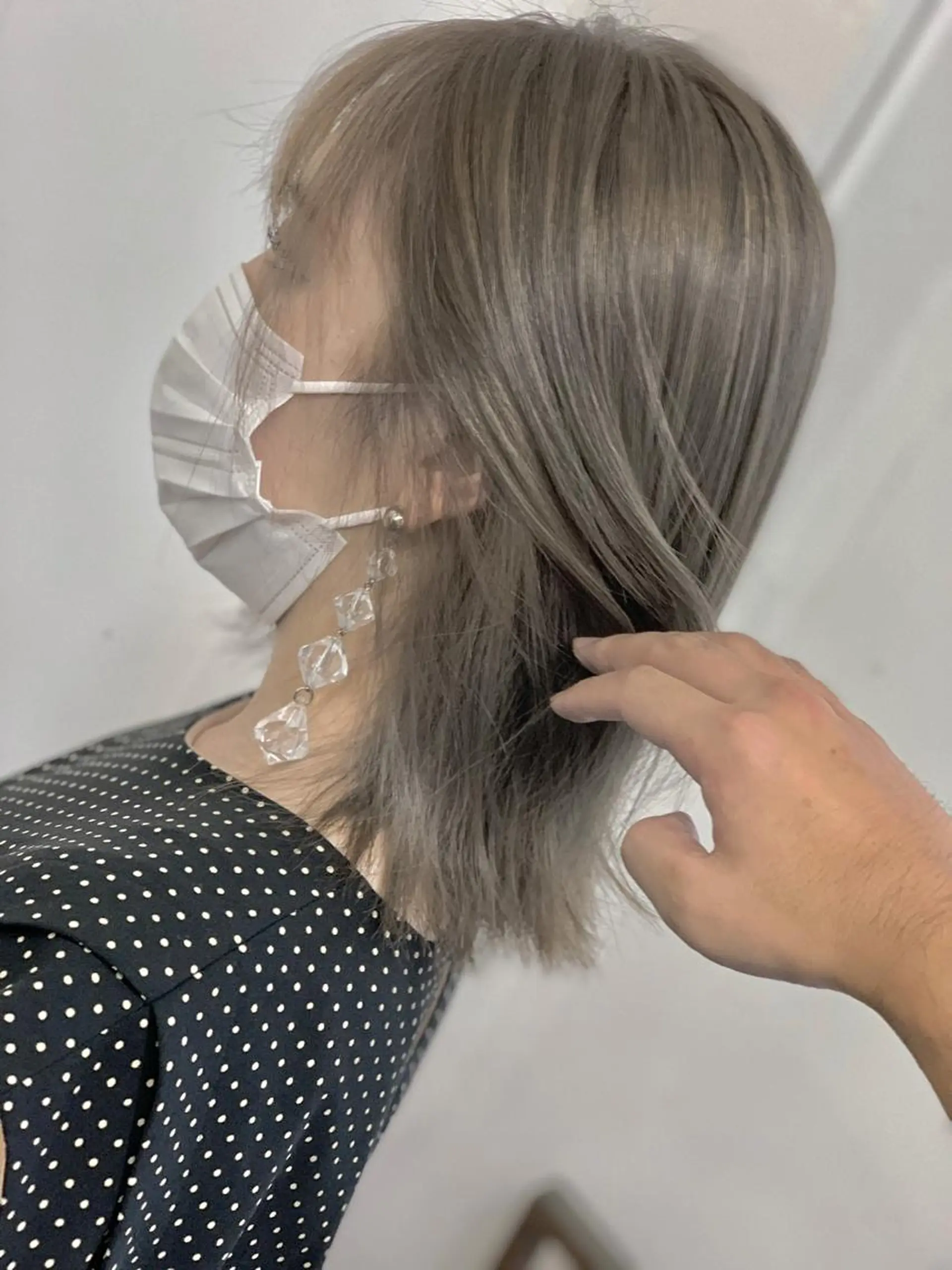 ミディアム ヘアカラー ブリーチ毛に縮毛矯正 ✨カラー✨山田 正幸のヘアスタイル