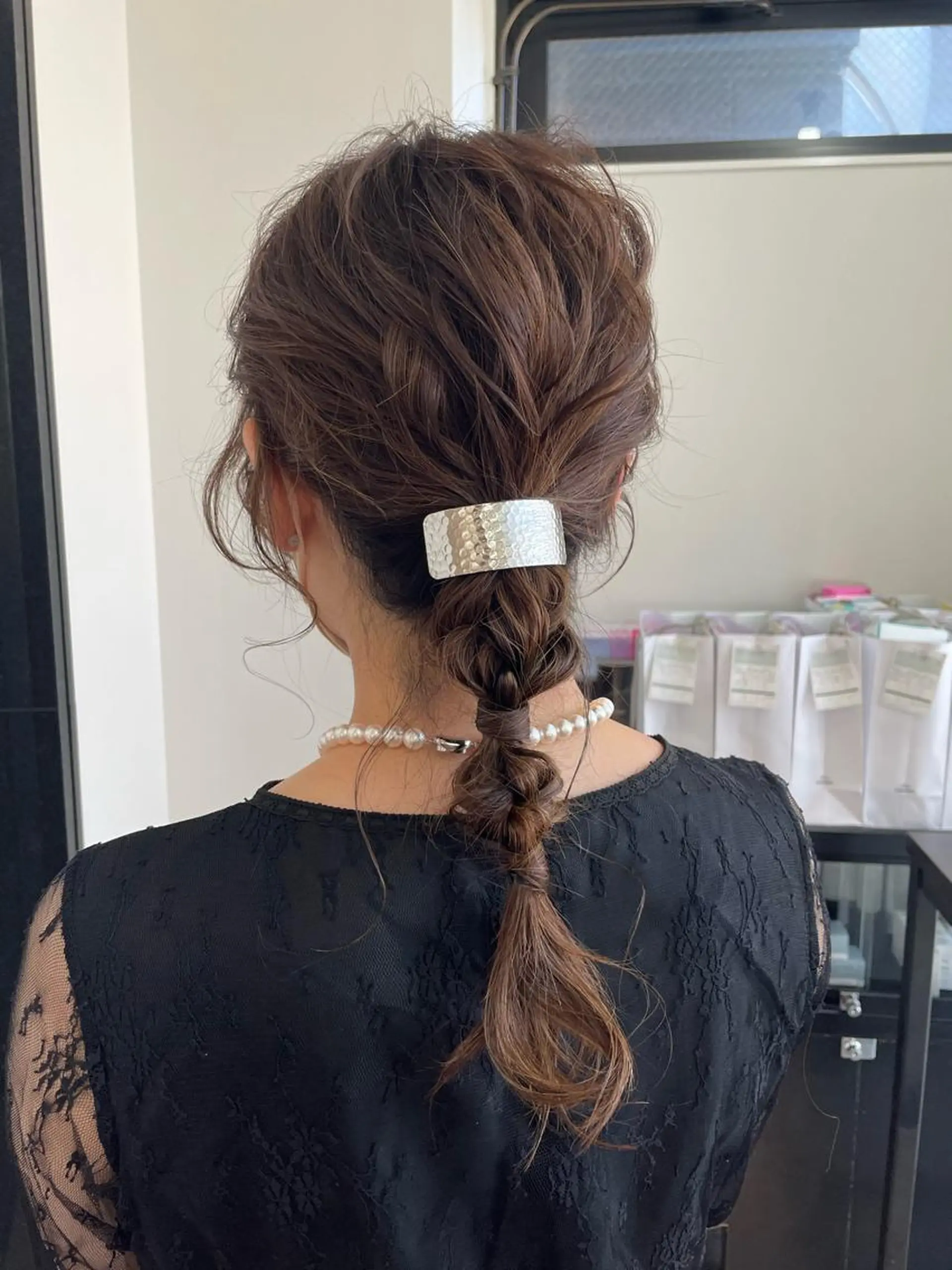 セミロング ヘアアレンジ 結婚式・ブライダル One By The Ect所属・ショート/脱白髪染め ☆宇﨑悠実のヘアスタイル