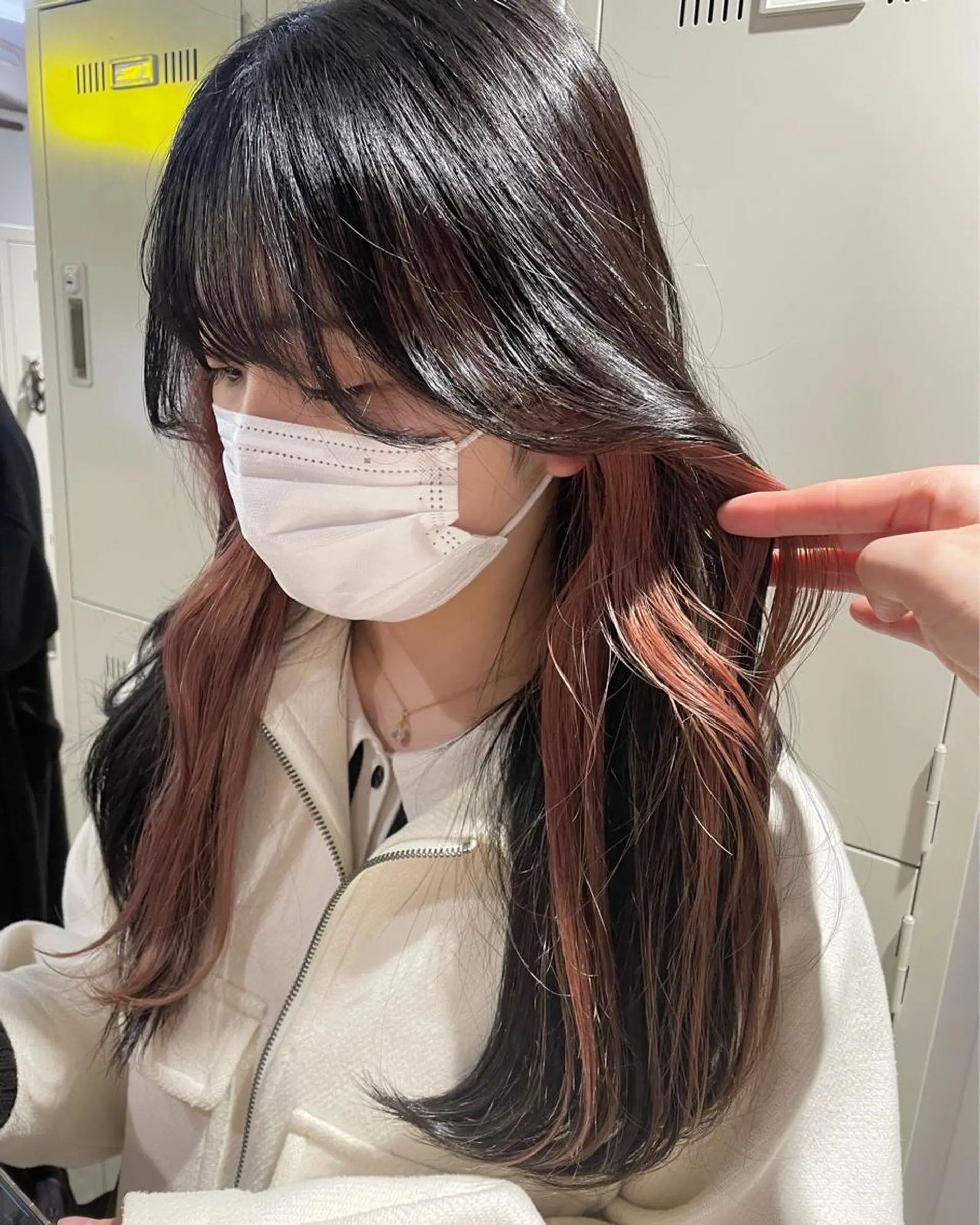 セミロング カラー 表参道ハッシュカット レイヤー/リノンのヘアスタイル