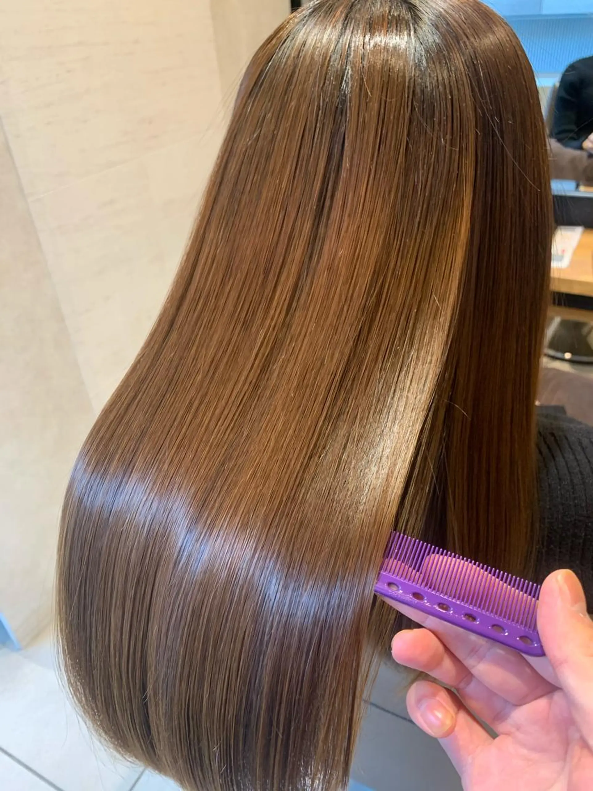 ロング カラー 髪質改善 トリートメント 乾かすだけでまとまる /髪質改善西村涼太のヘアスタイル