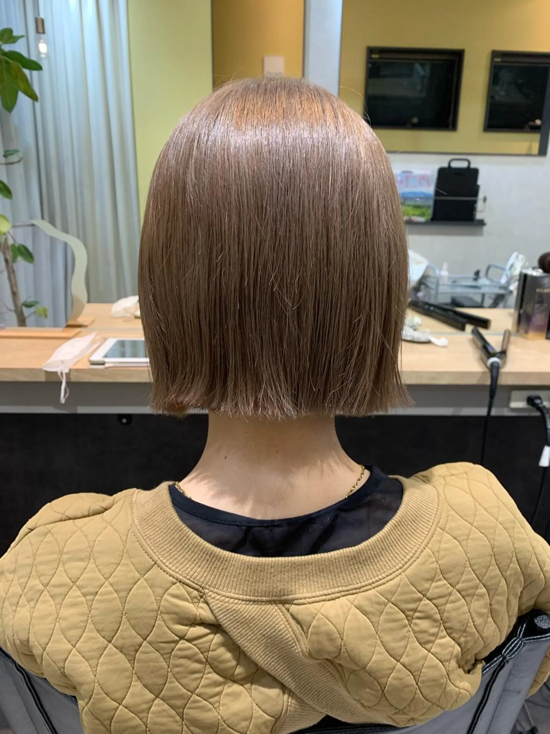 ショート カラー ベージュカラー ブリーチ ミルクティーベージュ カット ヘアカラー トリートメント hub hair レイヤー/透明感のヘアスタイル