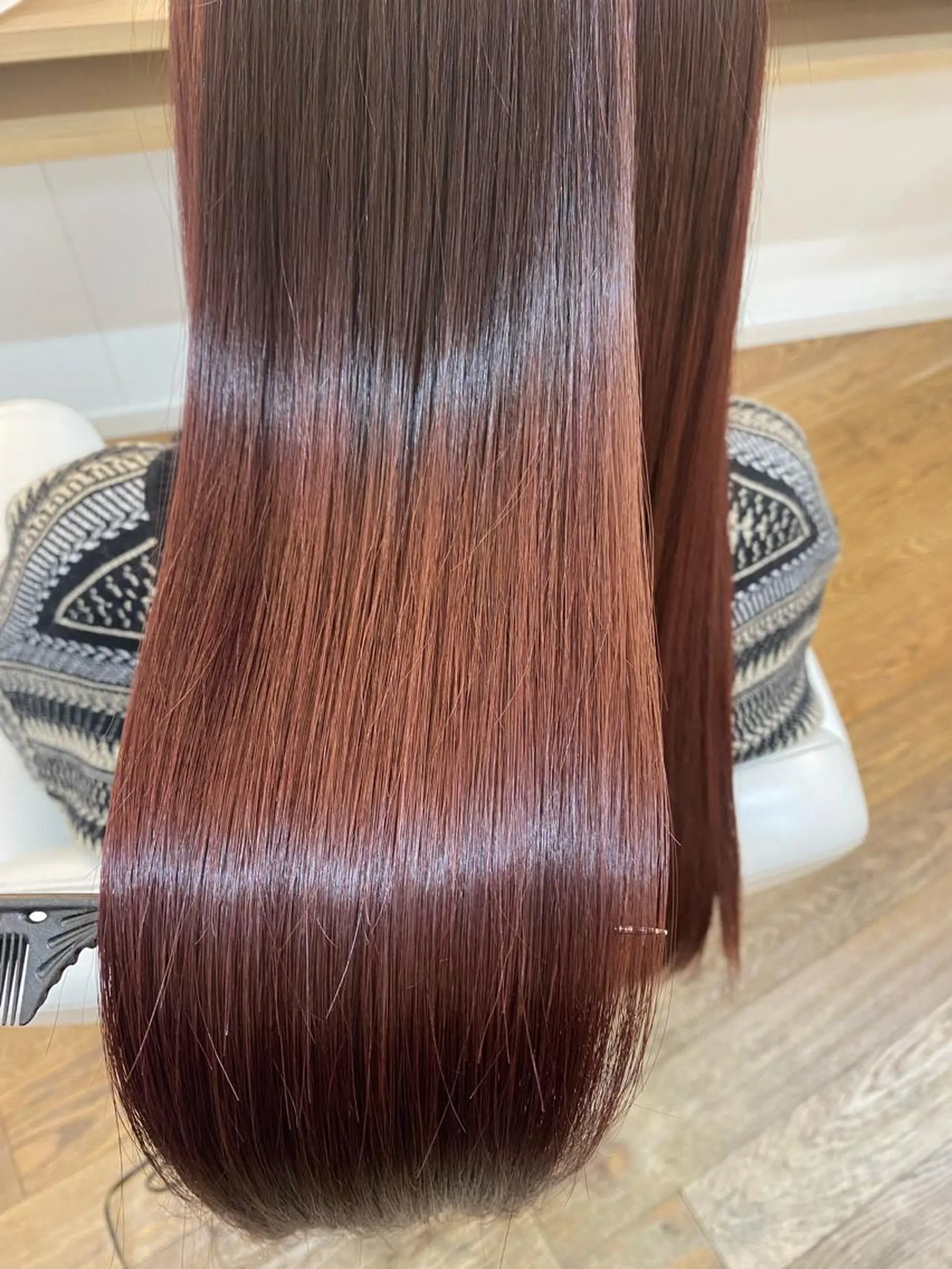 ロング カラー トリートメント 酸熱トリートメント 韓国ヘア sasugaのヘアスタイル