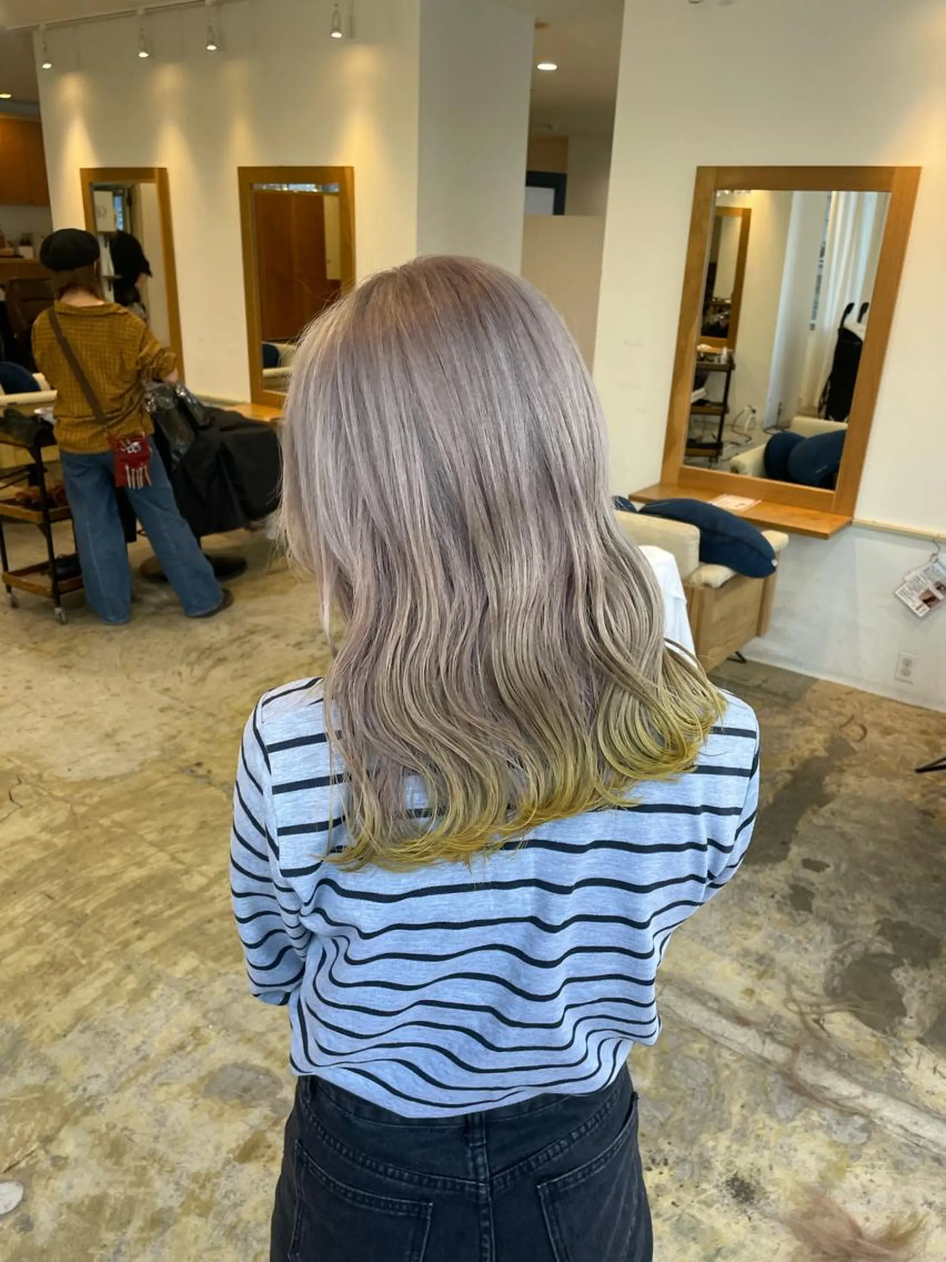 セミロング バレイヤージュモデル 小林匠❤️‍🔥のヘアスタイル