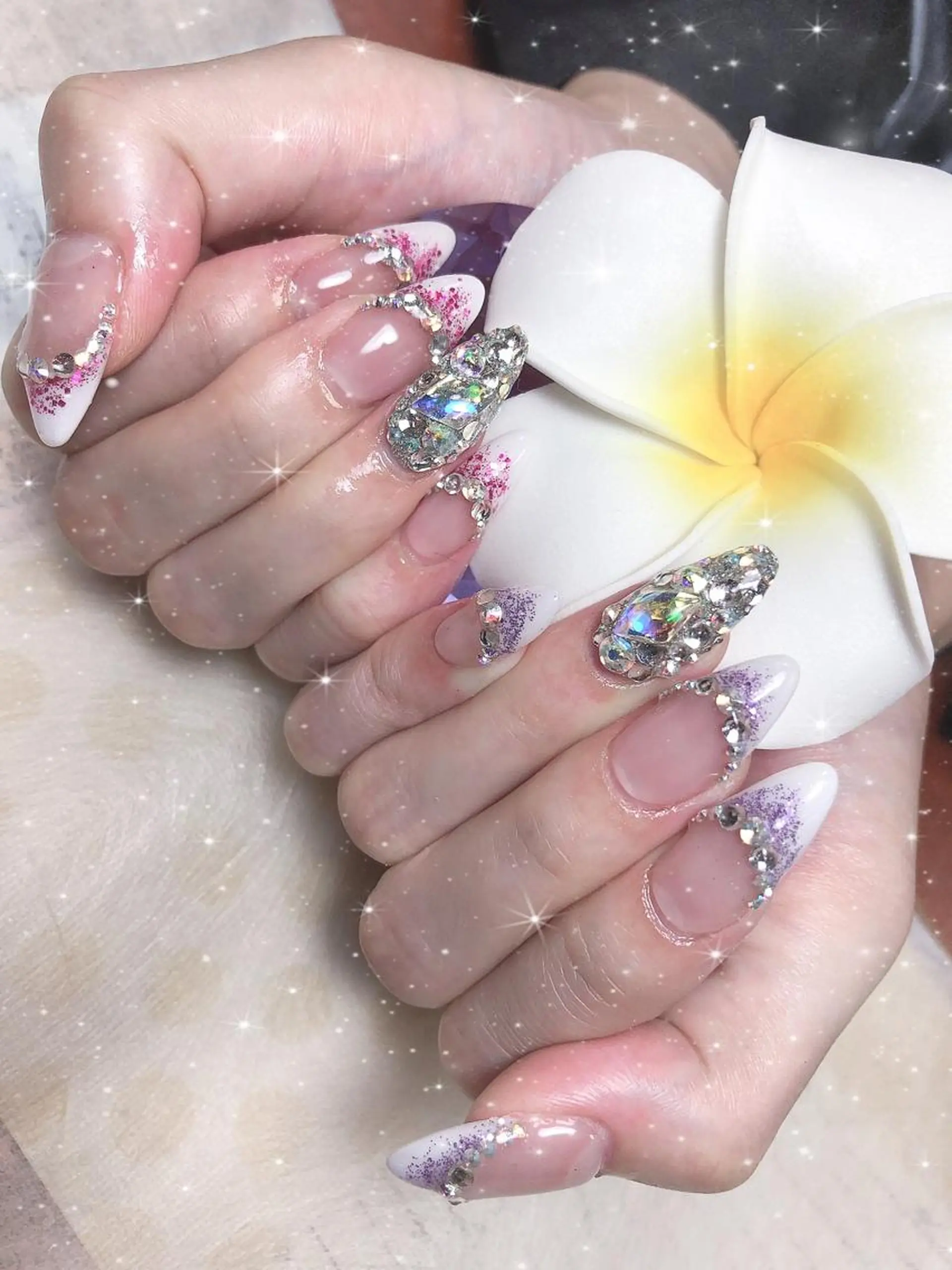 ミディアム ネイル ハンドネイル 《LB》ラブリエ Nail&eyeのマツエク・マツパデザイン