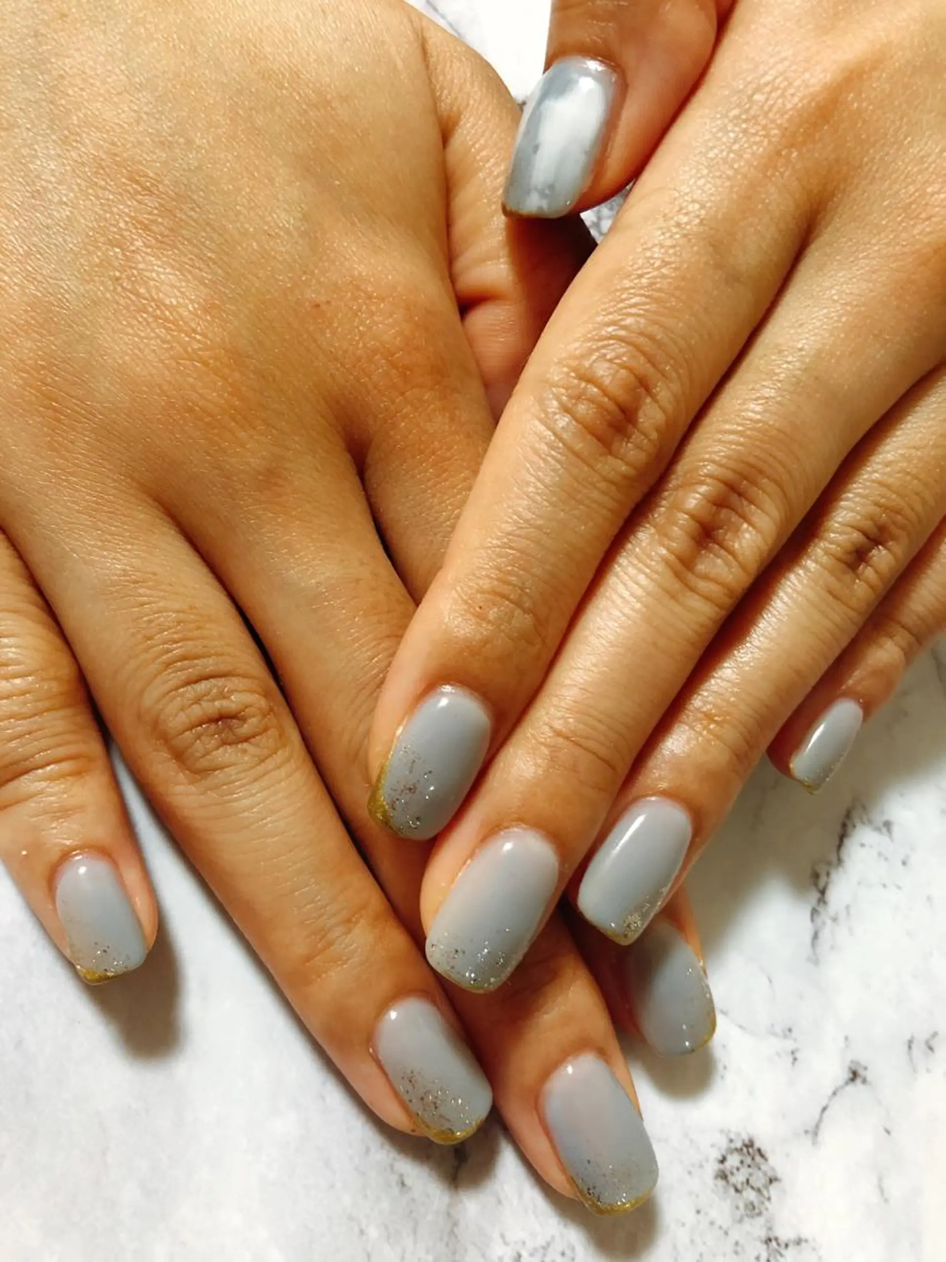 ネイル ブルー kiki nail 二子玉川のネイルデザイン