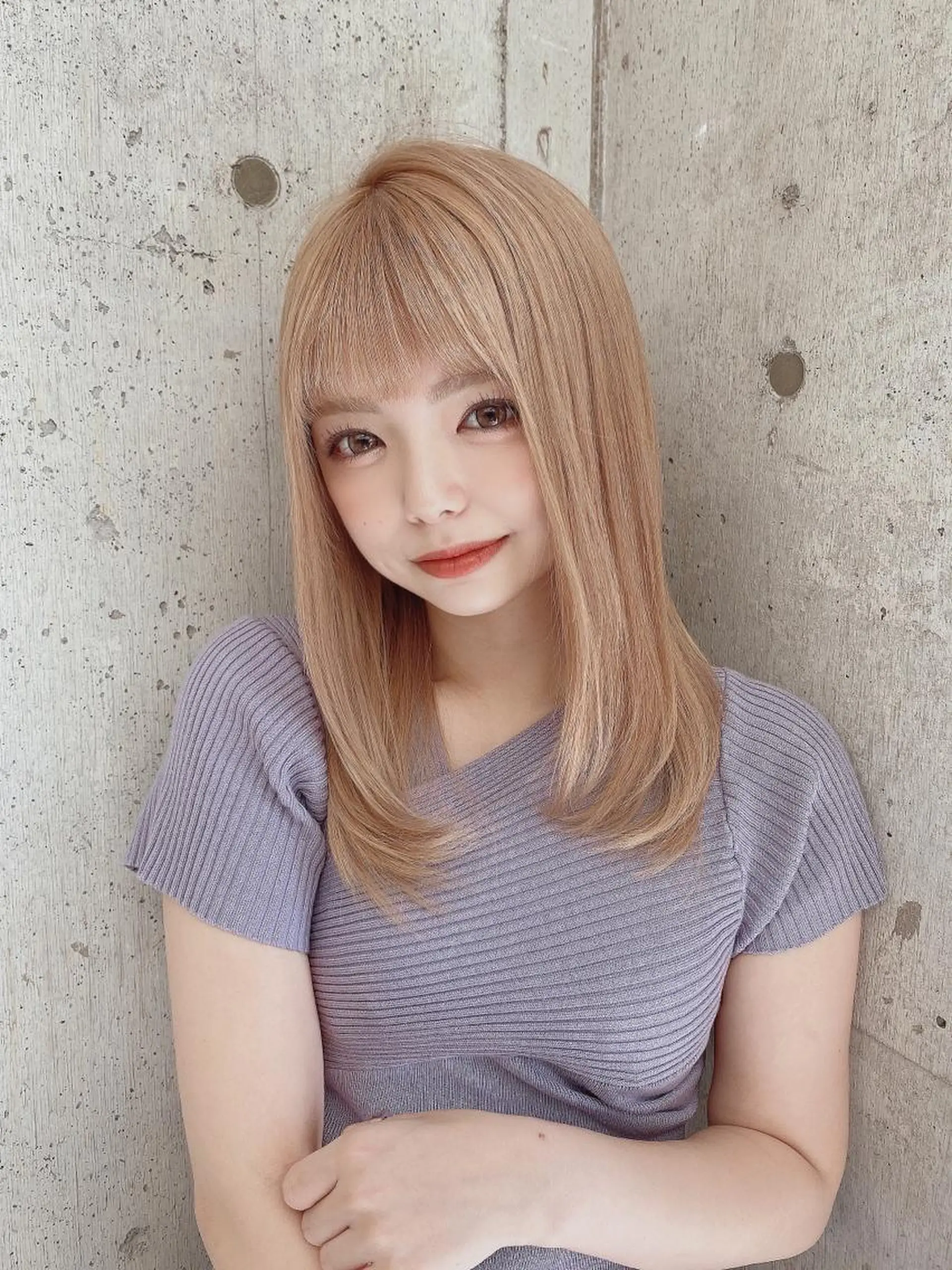 ミディアム カット ヘアカラー トリートメント 代表山口ひな 髪質改善のプロのヘアスタイル