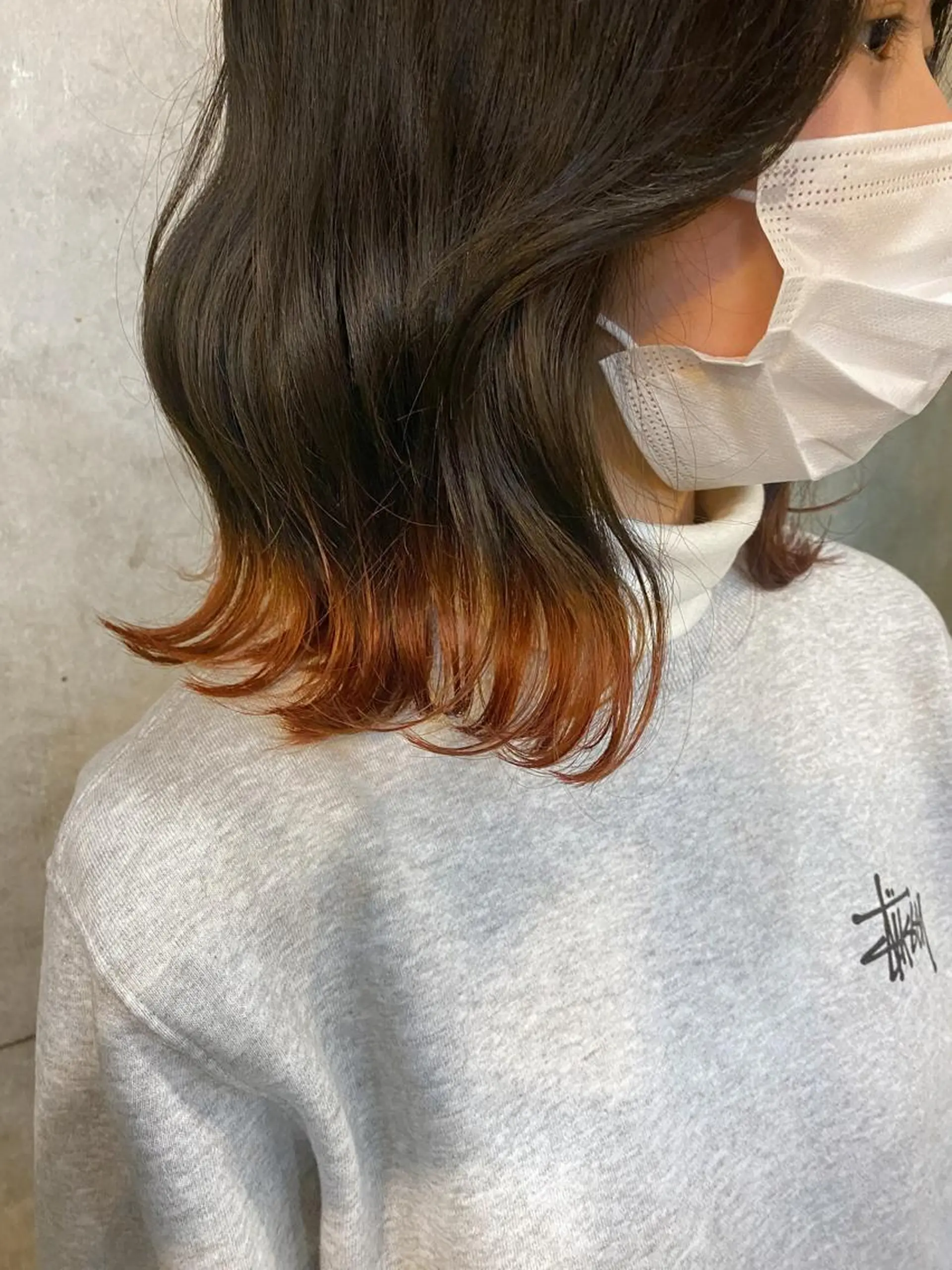 ミディアム カラー オレンジ clomus所属・YUKA艶髪 🌸寛ぎ部屋のヘアスタイル